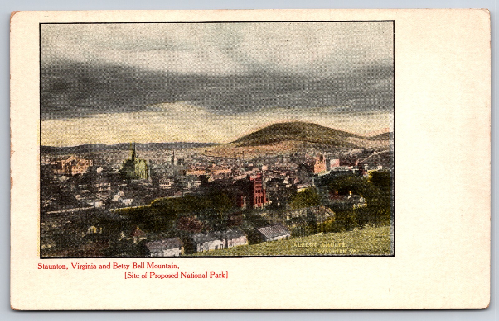 Betsy Bell Mountain Proposed National Park Staunton Virginia VA c1905 Postcard Betsy Bell Mountain Proposed National Park Staunton Virginia VA c1905 Postcard