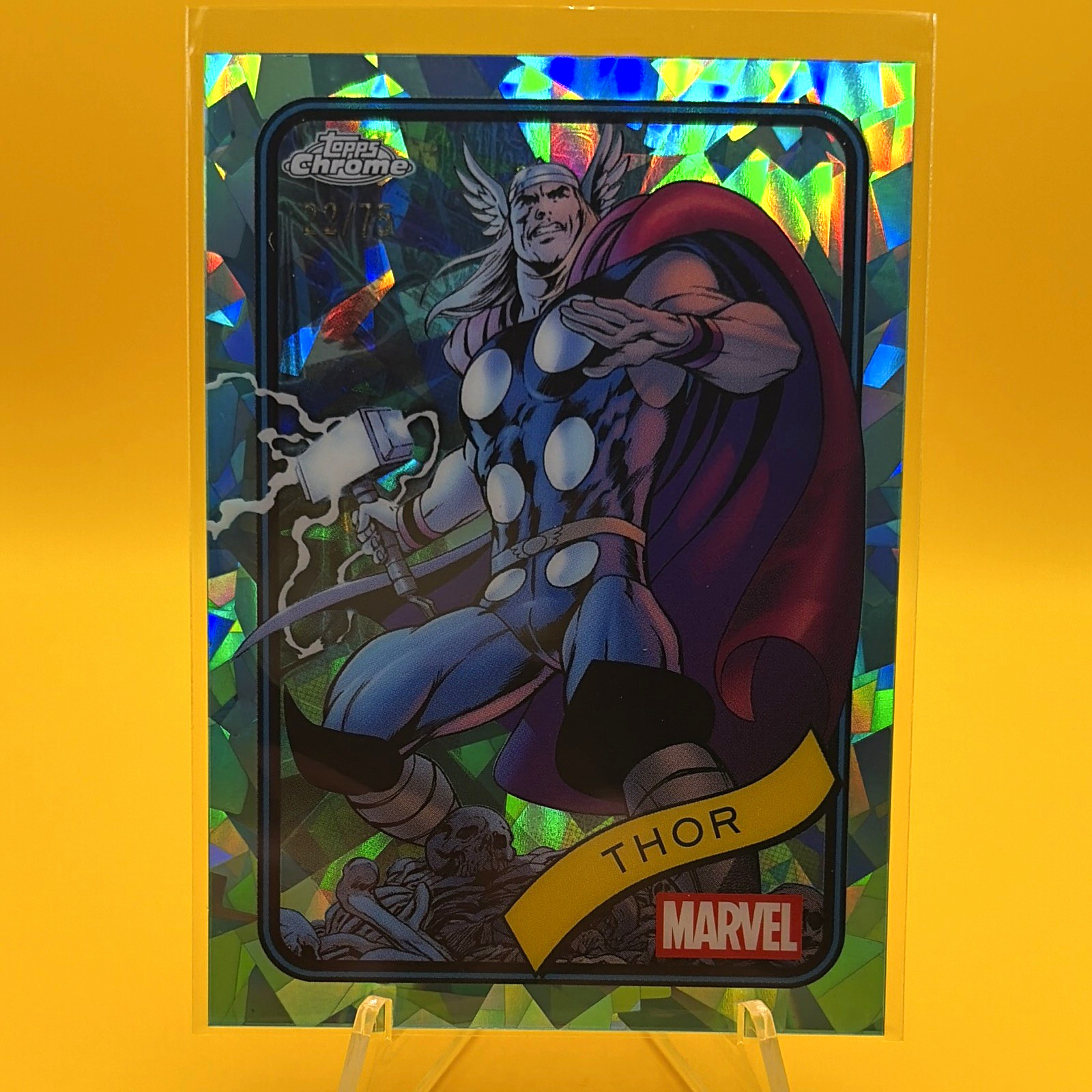 Topps 2025 Marvel Topps Chrome Thor Card #119 22/75