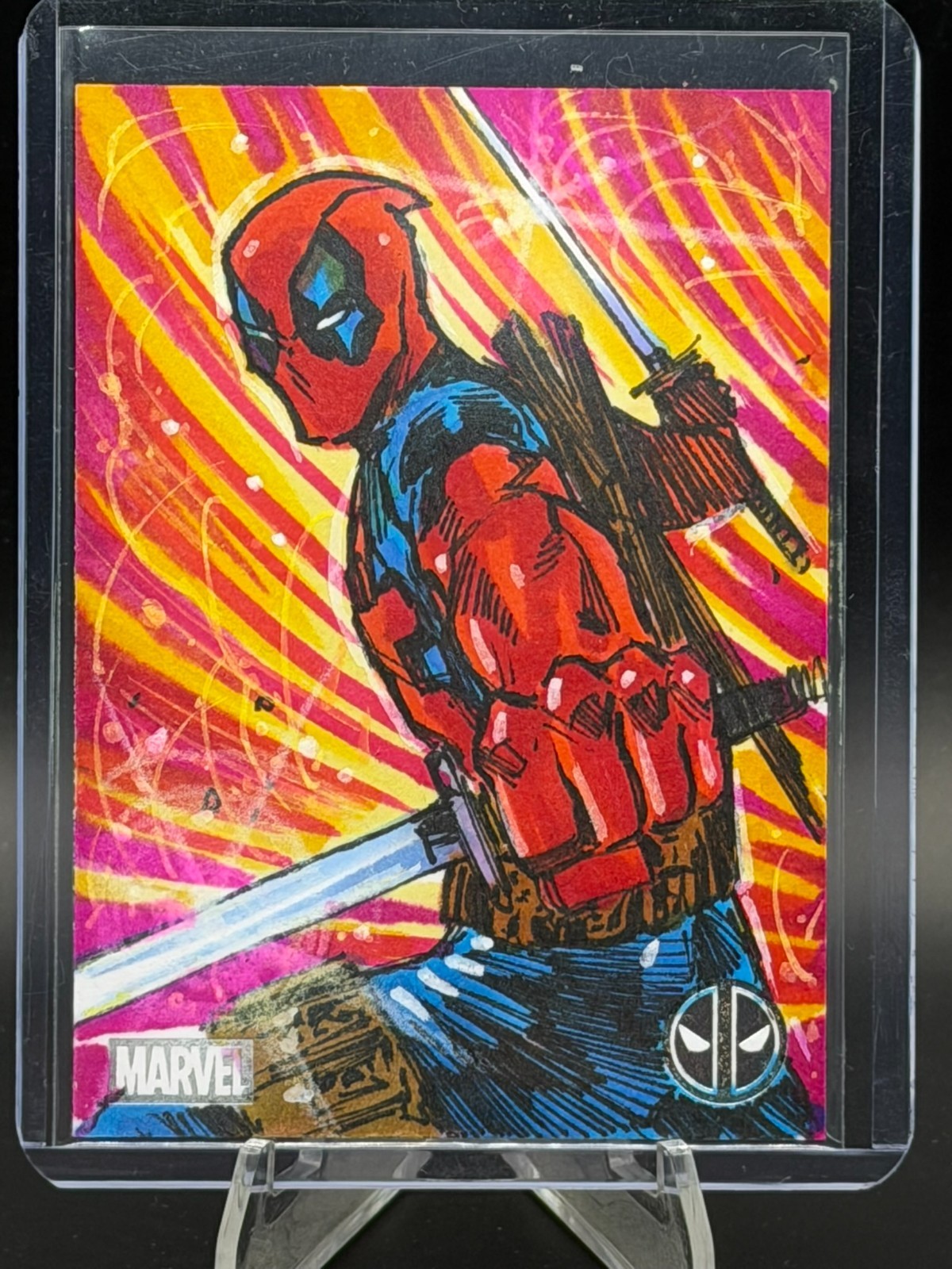 2025 Topps Chrome Deadpool Dexter Wee Original 1/1 Sketch Card Marvel Signed