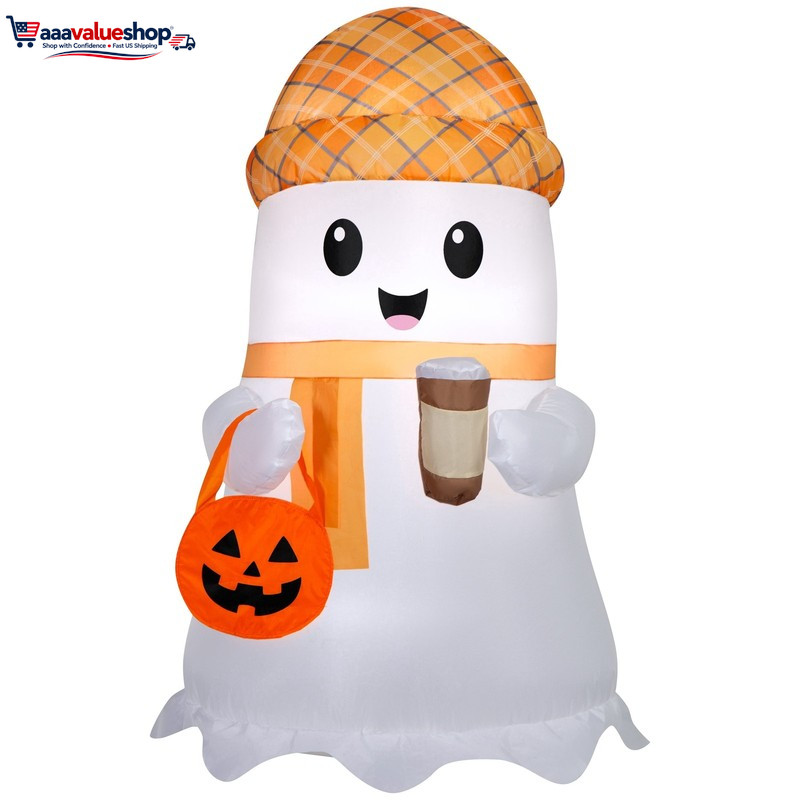 Coffee Ghost Airblown Yard Inflatable, Multicolor, 3.5\', Halloween by