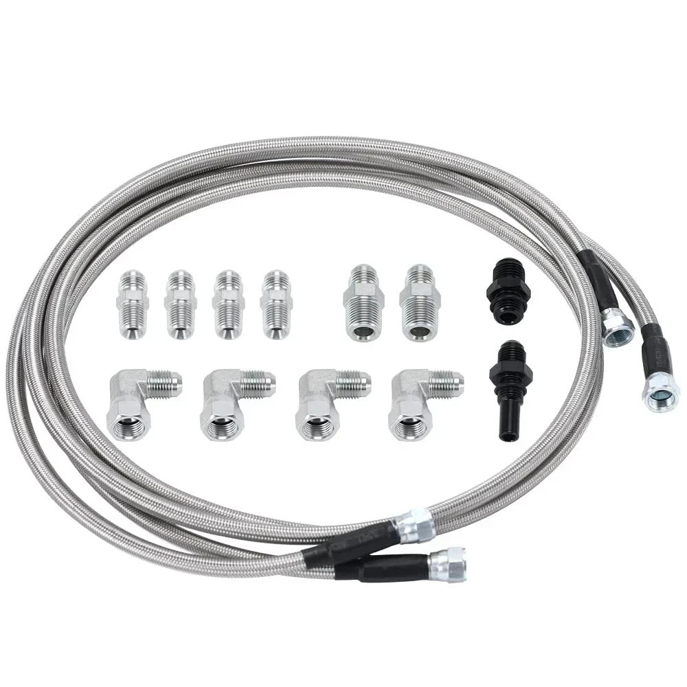6AN Transmission Fluid Oil Cooler Hose Line Kit GM Chevy 4L80E TH350 TH400 700R4