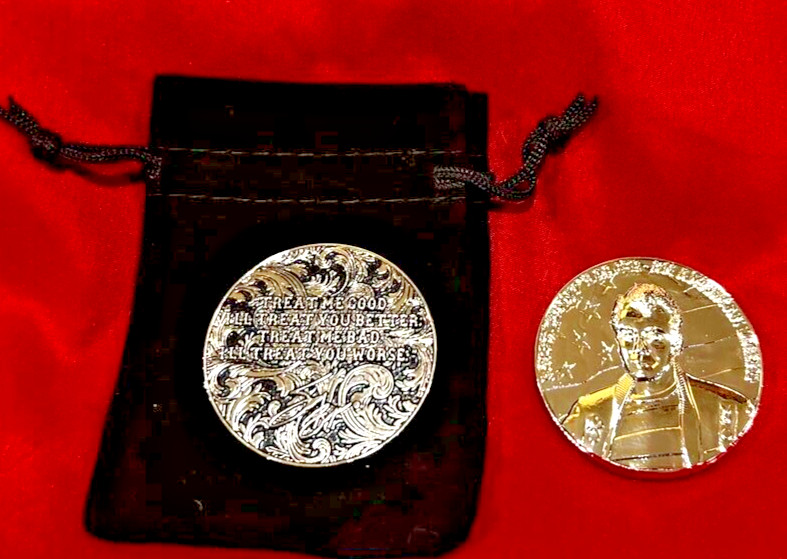 81 Hell's Angels Sonny Barger Commemorative Challenge Coin   Rare Silver Finish