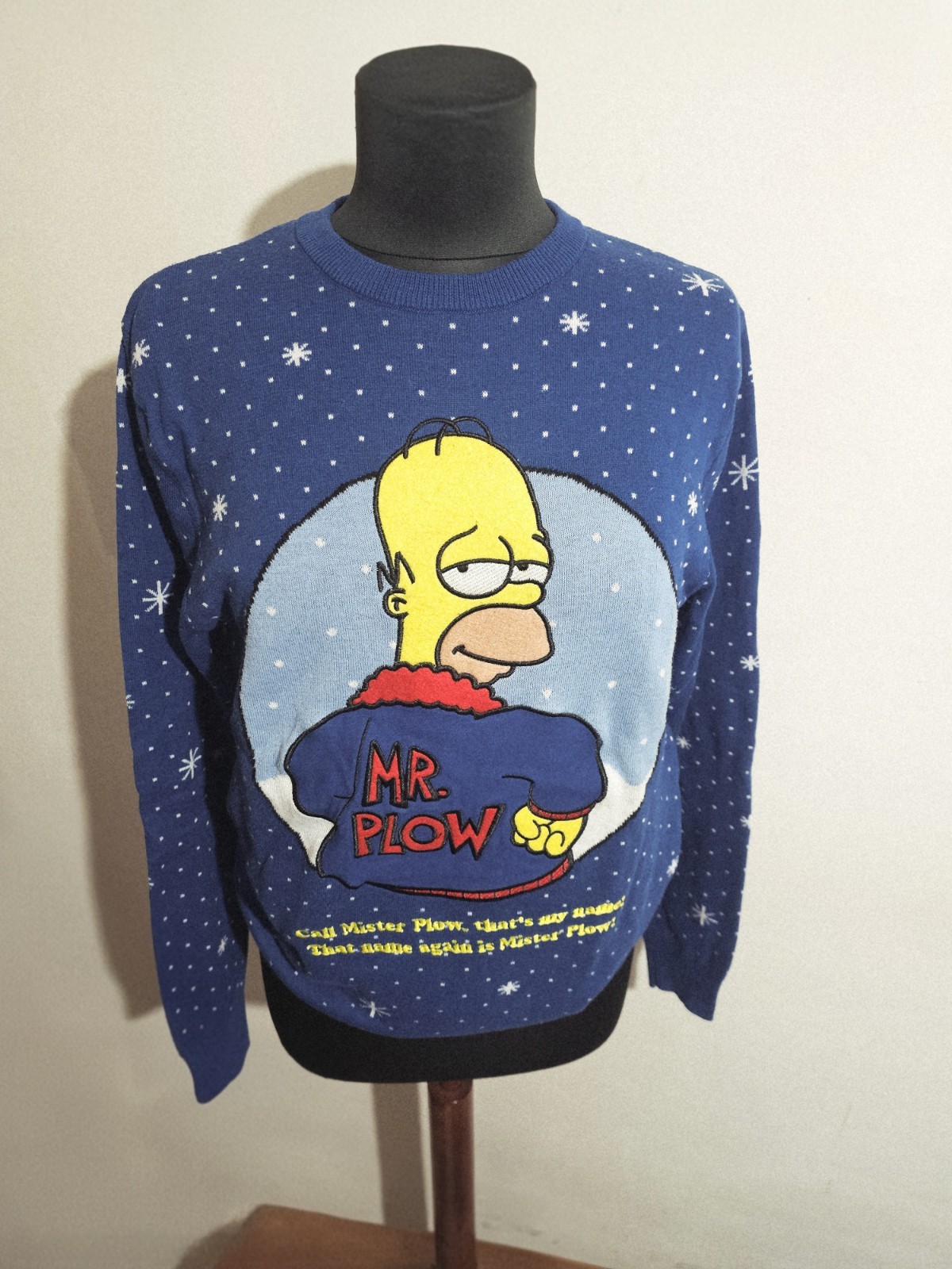 Simpsons Mr. Plow Vintage Sweater - Official 20th Century Fox - NEW / DEADSTOCK