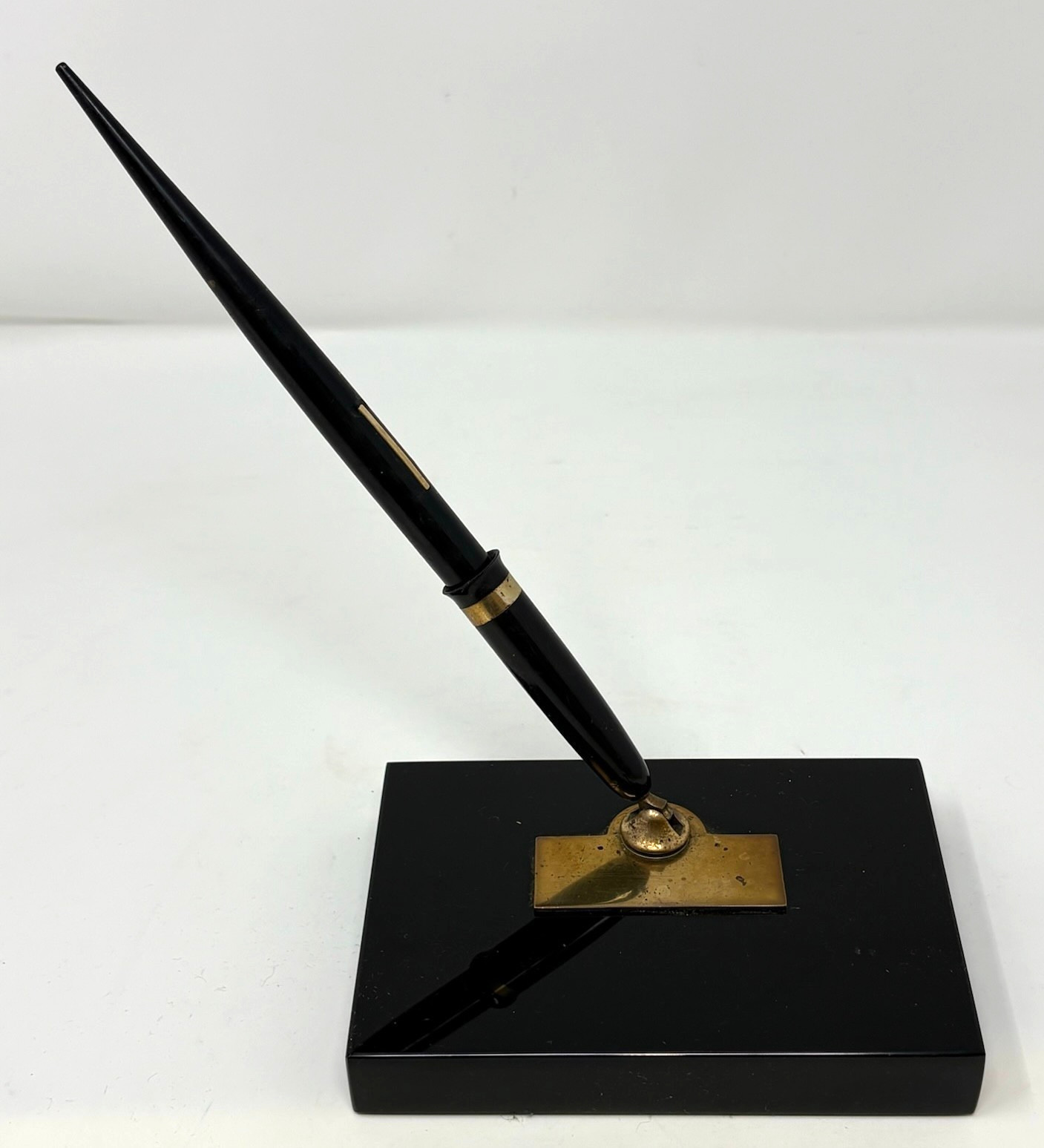 Vintage Shaeffer's Feather Touch Desk Pen Made In USA #5 14k Gold Pen Nib 1930s
