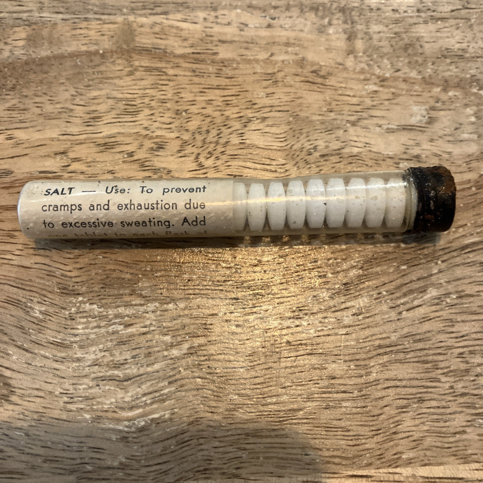 World War 2 Era E-17 Military Pilot Survival Kit Plastic Vial Medical Component 