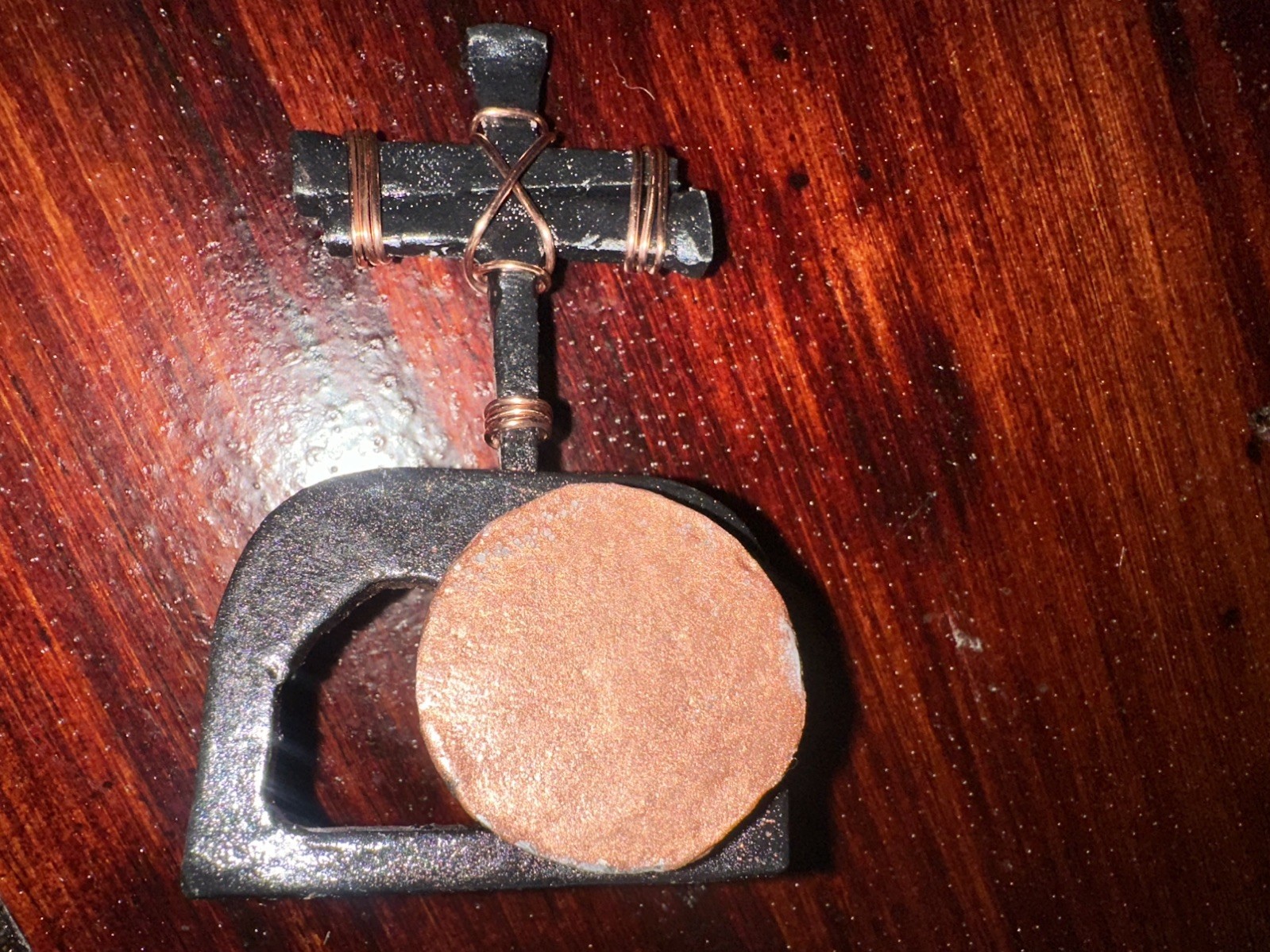 empty tomb and 3 nails cross tabletop symbol of our Lords resurrection 4