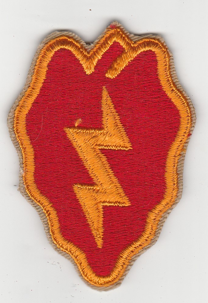 Nice 1960's Vietnam era US Army 25th Infantry Division cut flat edge patch