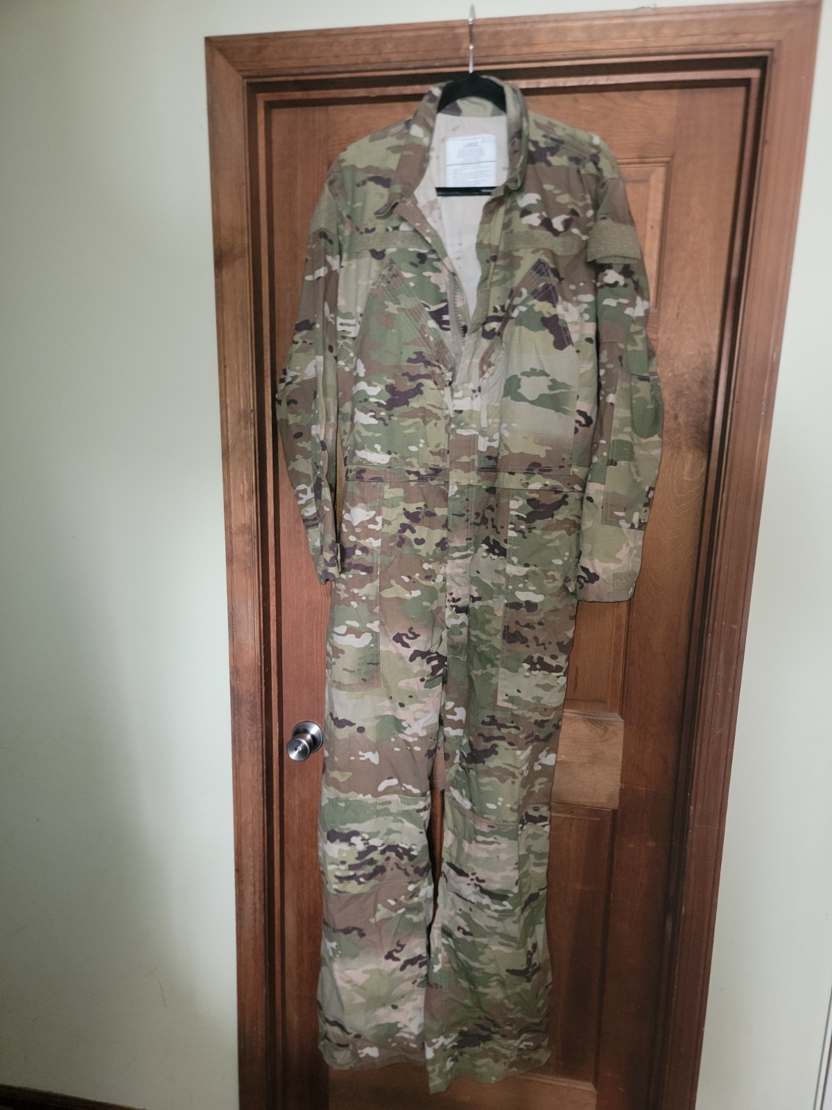 US Military Mechanics Coveralls, Size Large, OCP Camouflage 