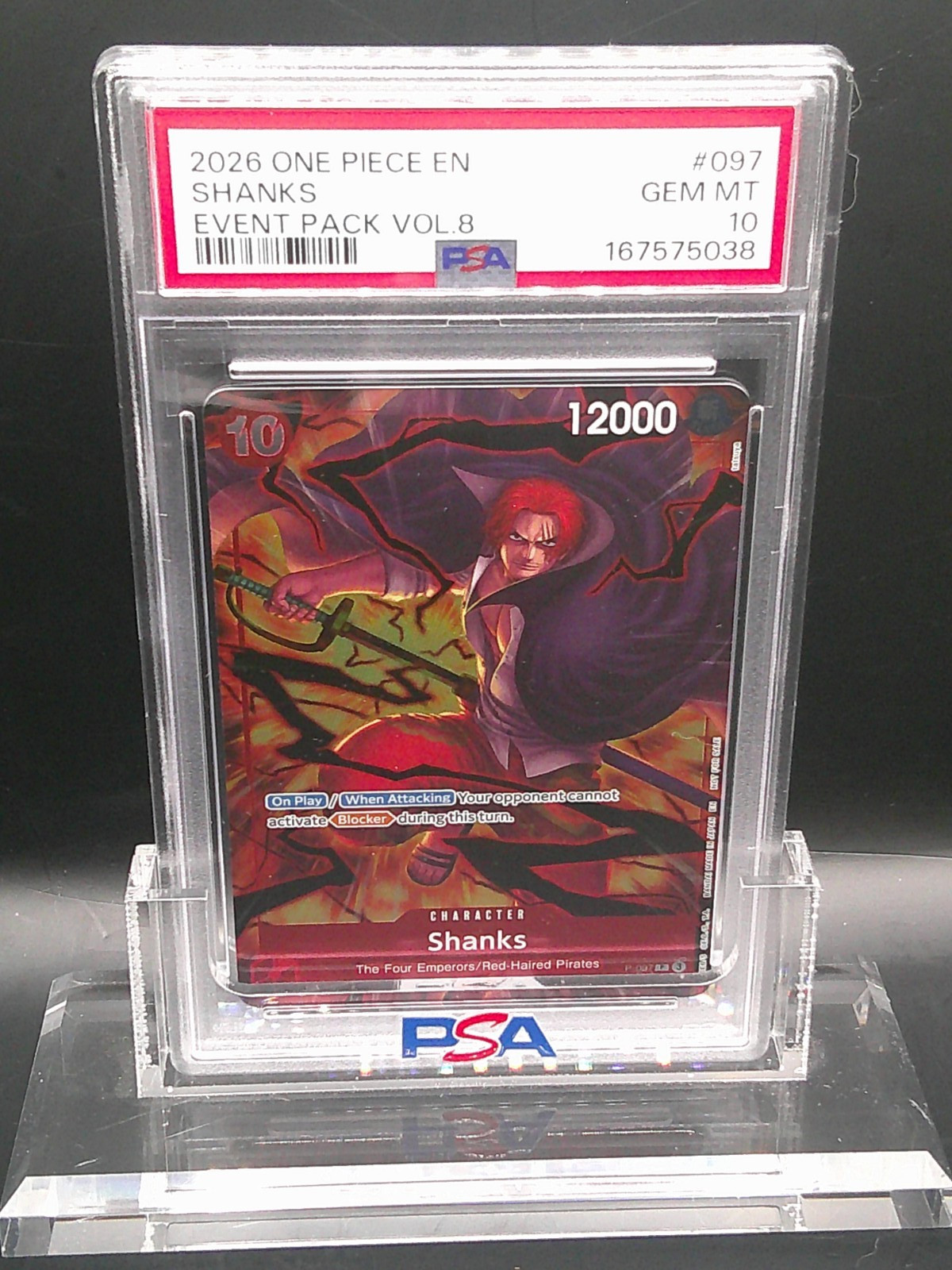 2026 One piece Event Pack VOL.8 #097 Shanks PSA 10