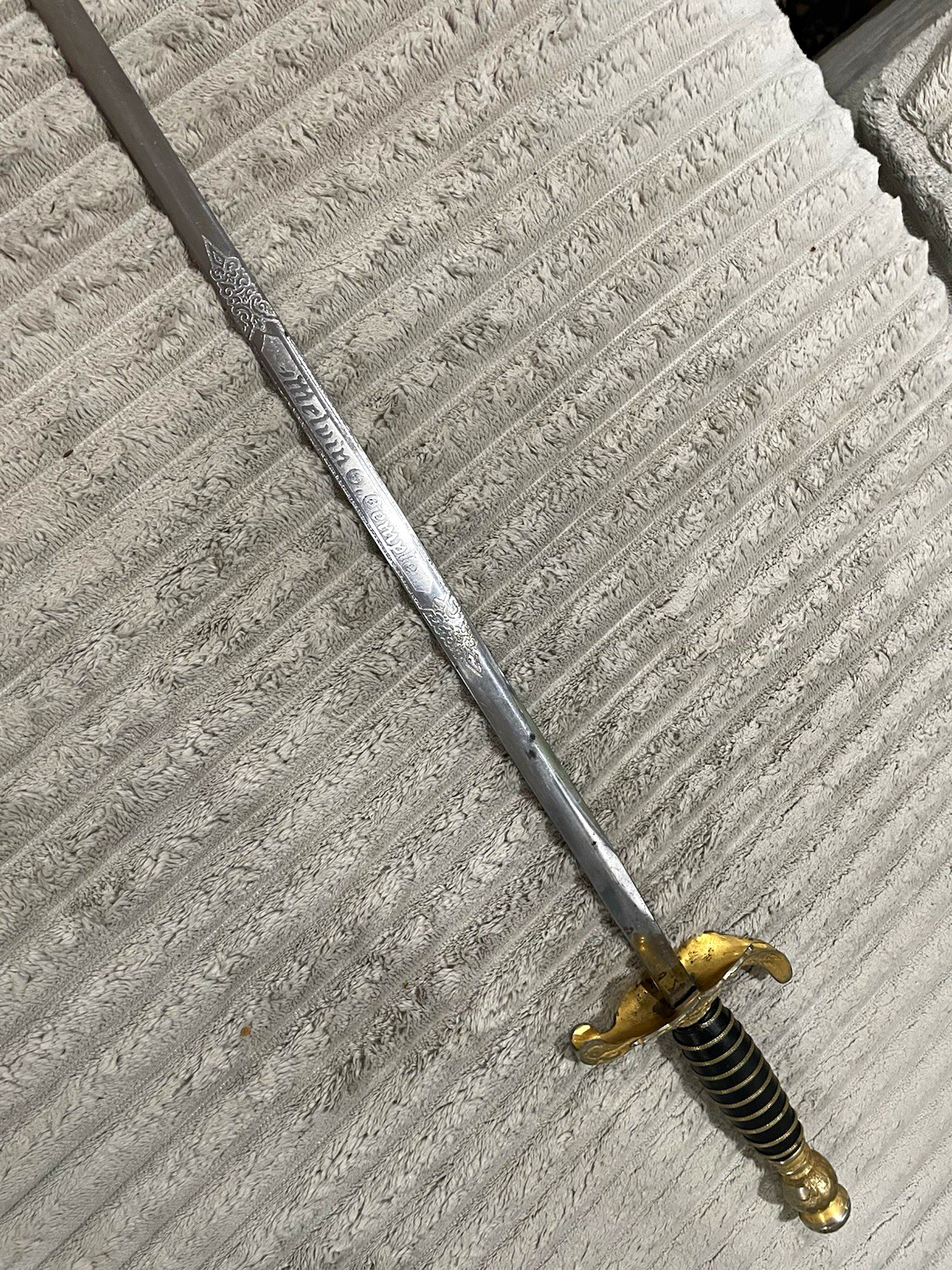 Antique Odd Fellows Collectable Pax Aut Bellum Sword with Scabbard