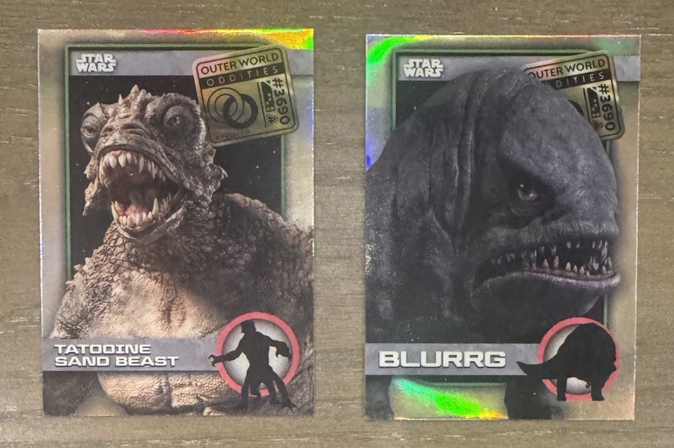 2ct Outer World Oddities 2025 Topps Chrome Star War Insert Card Lot VO-17 /VO 11