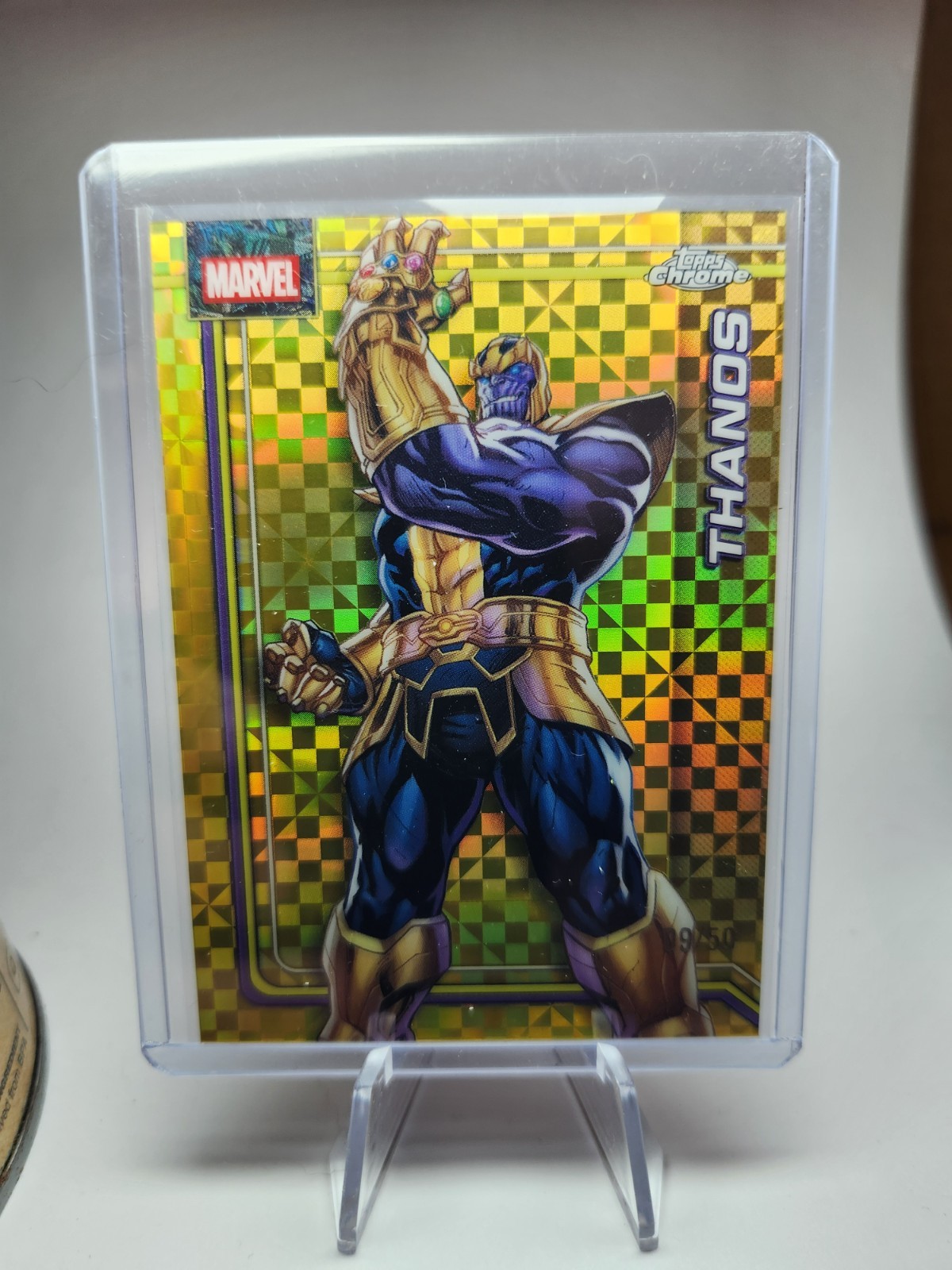 2026 Topps Chrome Marvel Thanos #174 Gold X-Fractor /50