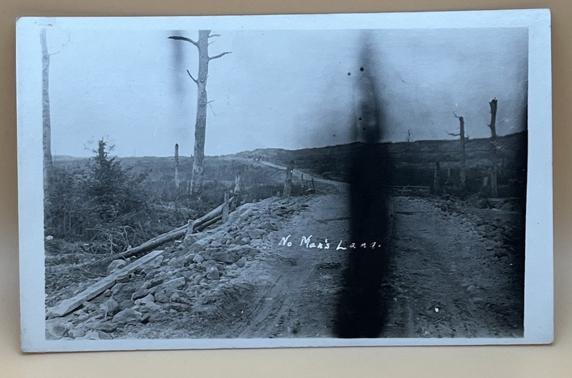 WWI RPPC No Mans Land Landscape Battlefield Devastation Western Front Postcard