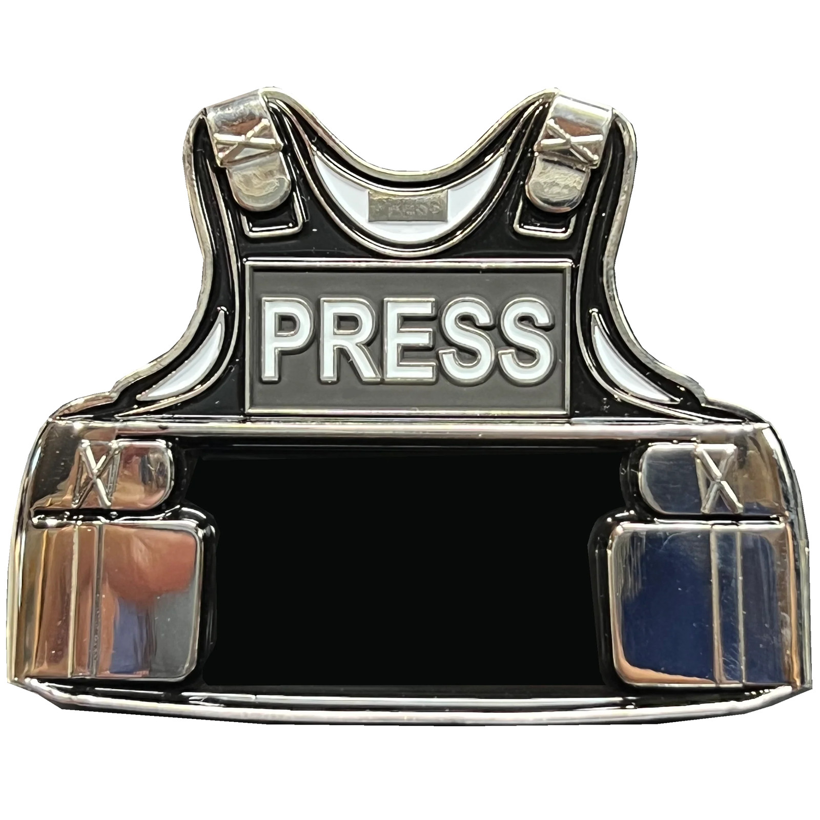 BL17-021 PRESS photographer Camera Man Video Outer Carrier Vest Challenge Coin C