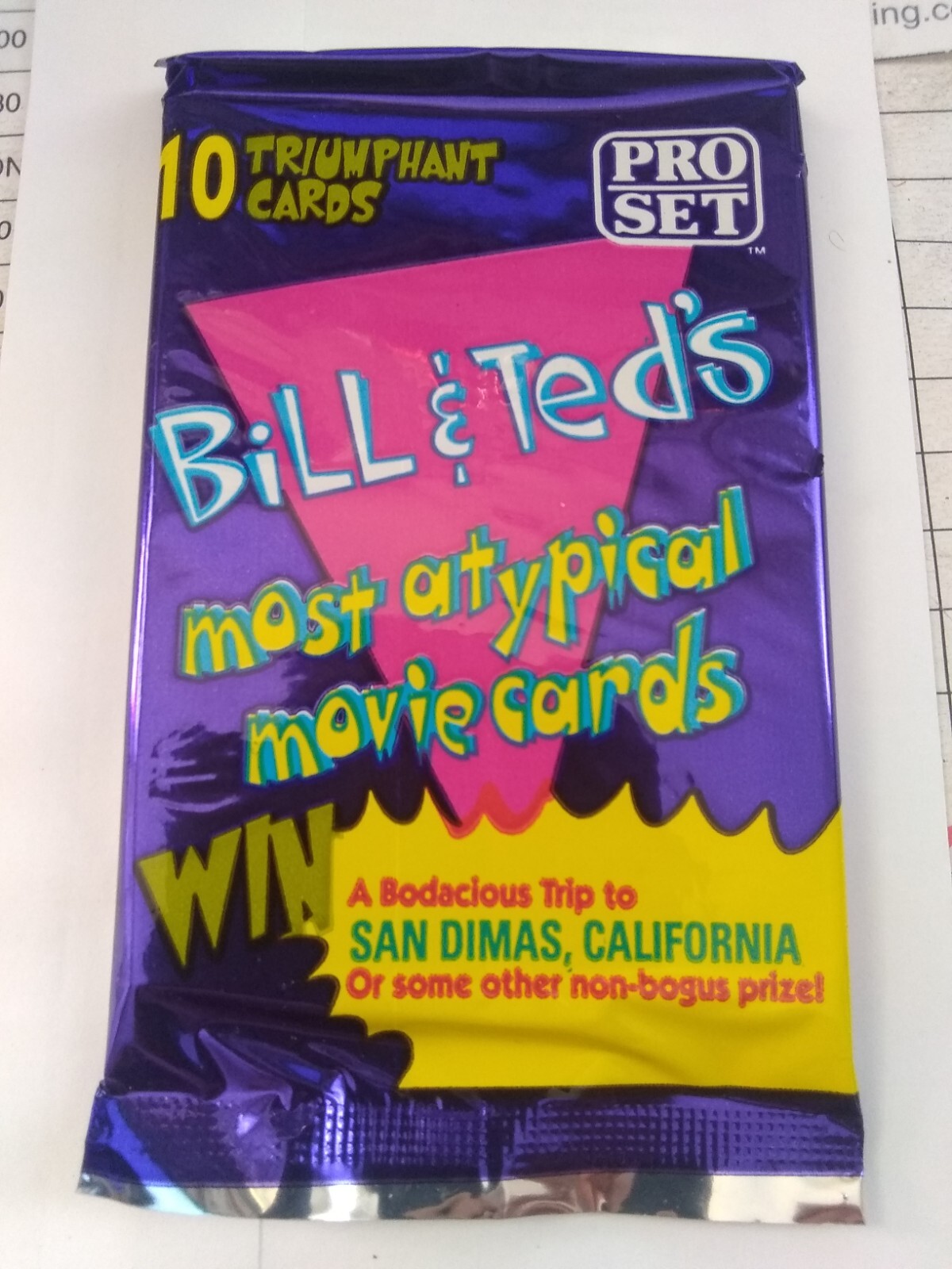 1991 Bill and Teds Most Atypical Movie Trading Cards Pro Set Foil Packs. 1991 Bill and Teds Most Atypical Movie Trading Cards Pro Set Foil Packs.
