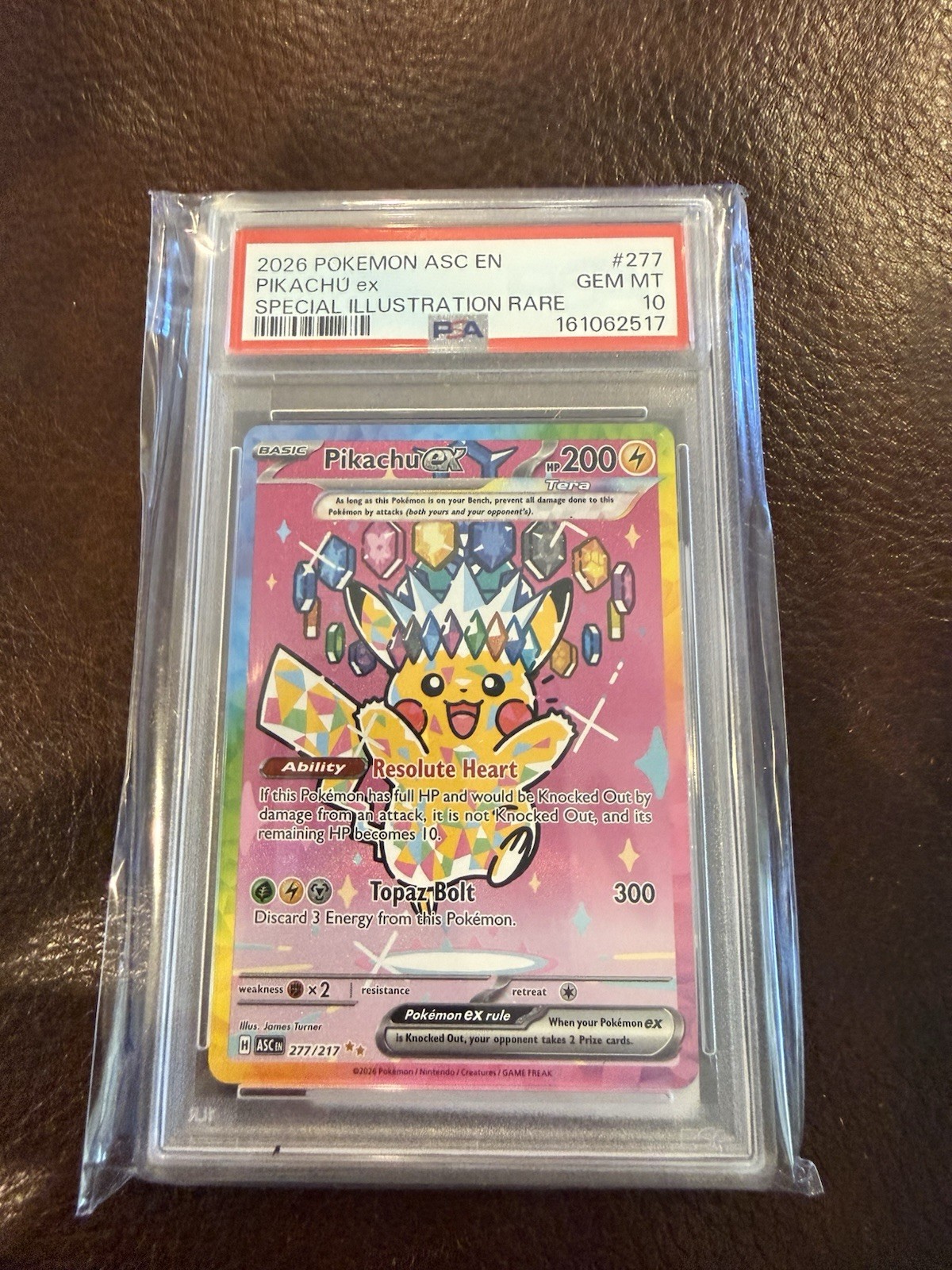 PSA 10 2026 Pokémon ASC EN Pikachu ex 277 Special Illustration Rare