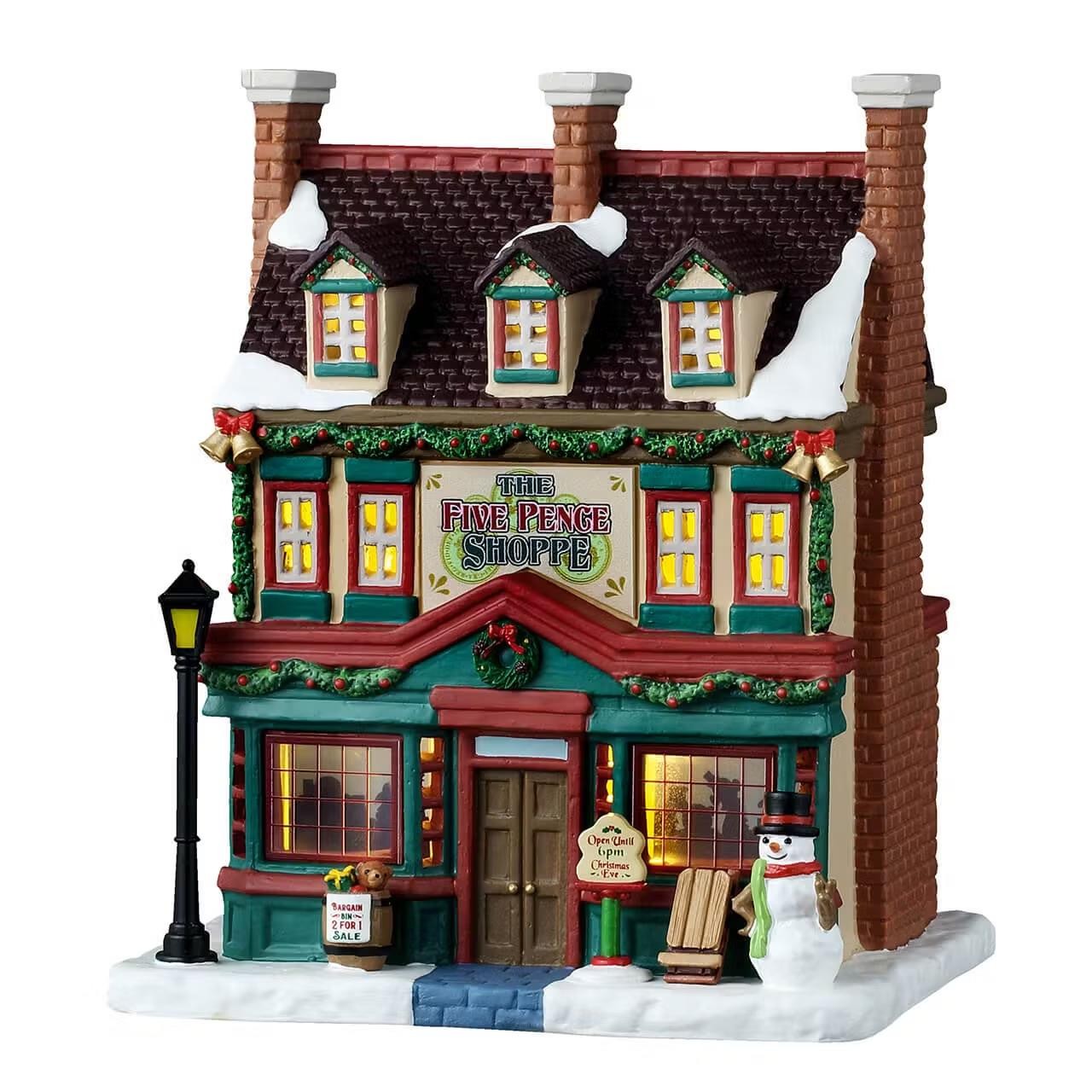 Lemax Caddington Village The Five Pence Shoppe w Charming Garlands 55344