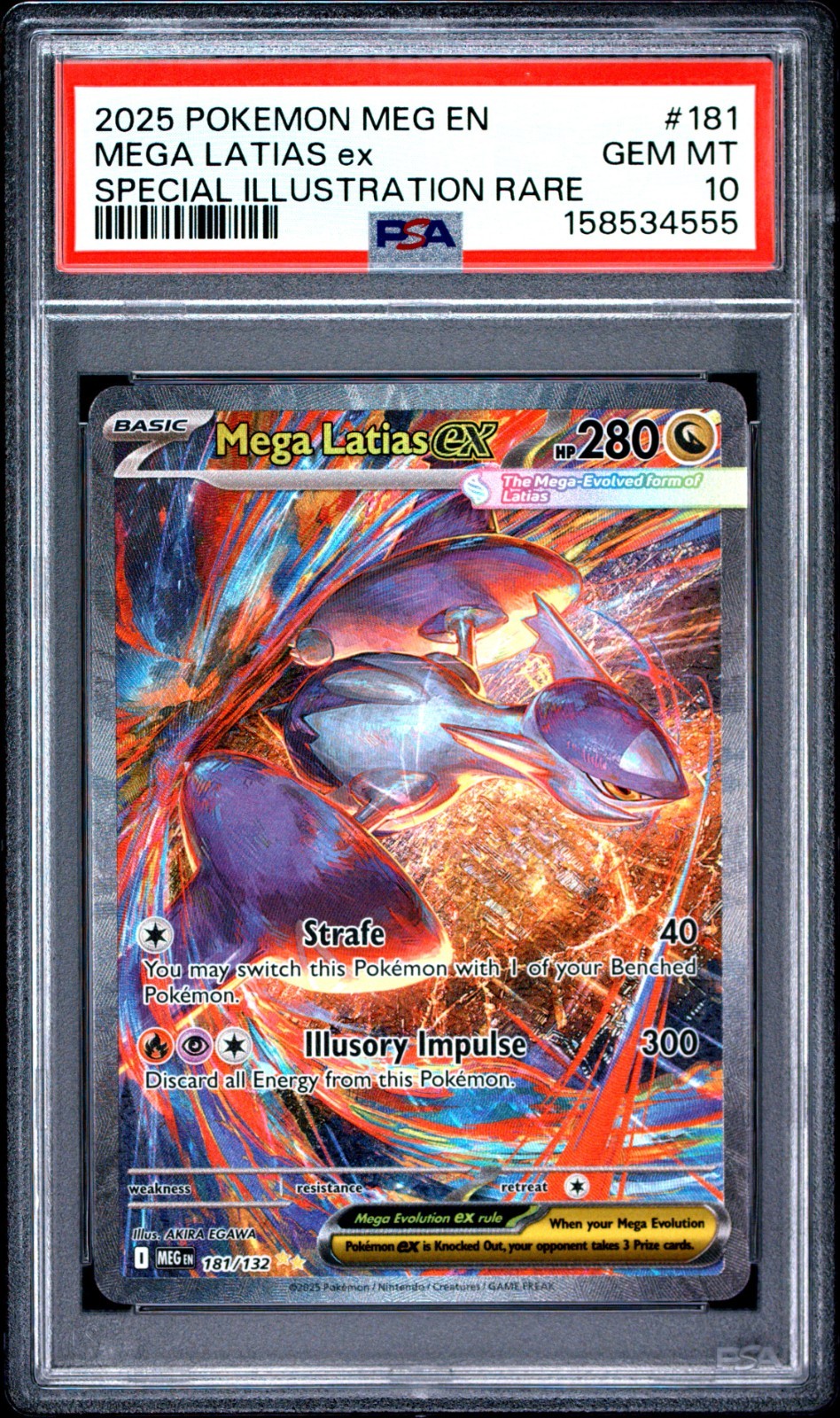Mega Latias ex 181/132 Special Illustration Rare Pokémon Mega Evolution PSA 10