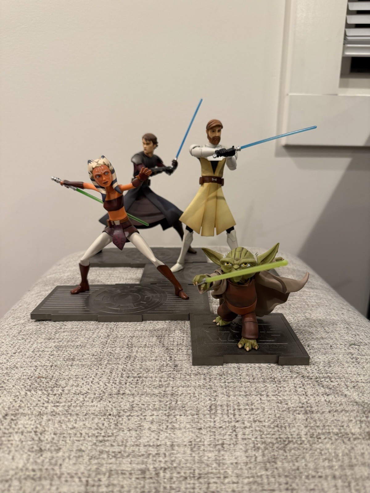 Kotobukiya Star Wars Artfx Clone Wars Lot, Ahsoka, Yoda, Obi Wan And Anakin