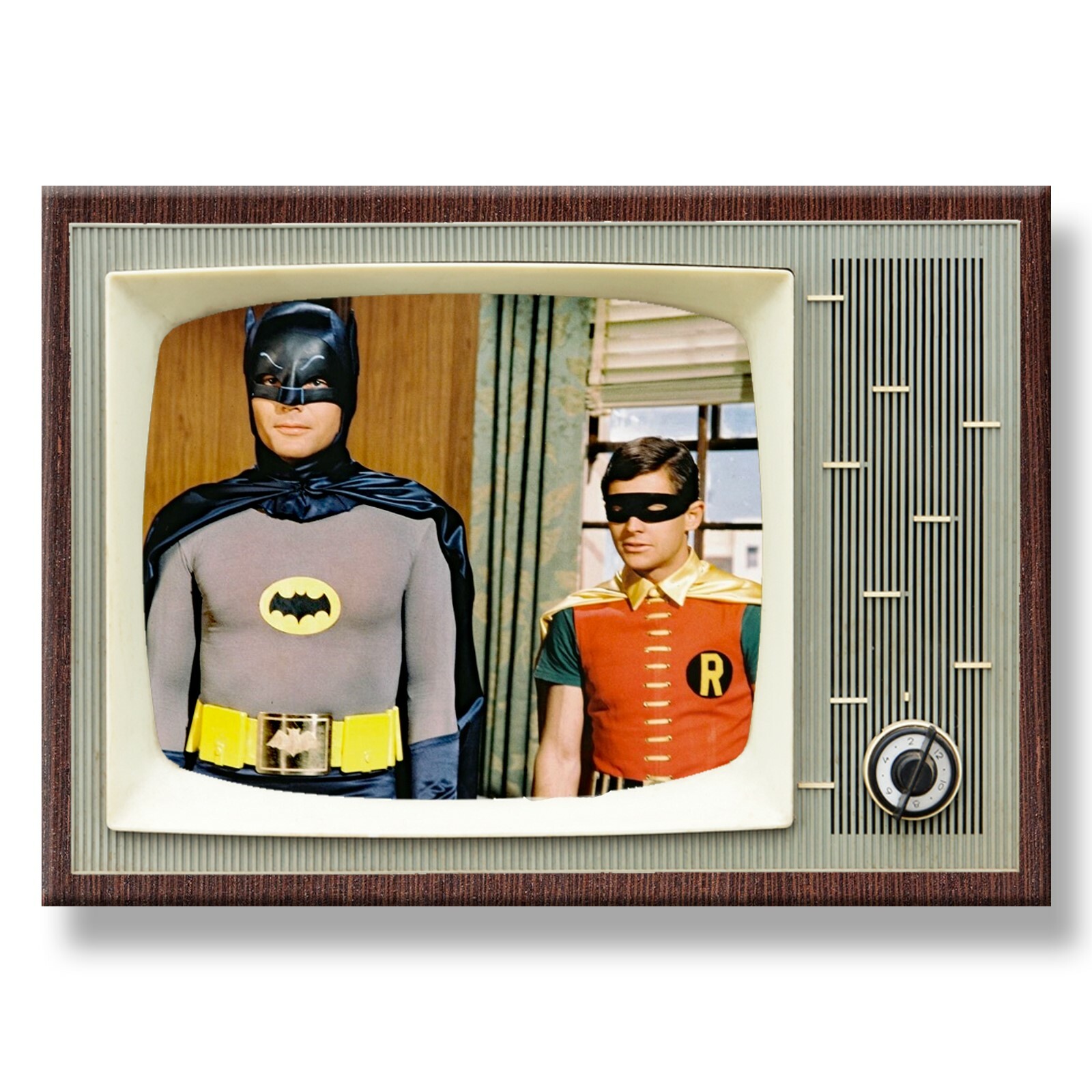 BATMAN and ROBIN ORIGINAL TV 3.5 inches x 2.5 inches FRIDGE MAGNET