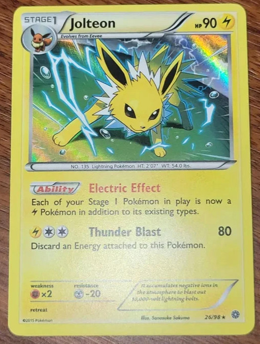 Jolteon 26/98 Holo Rare XY Ancient Origins 2015 NM Pokemon TCG