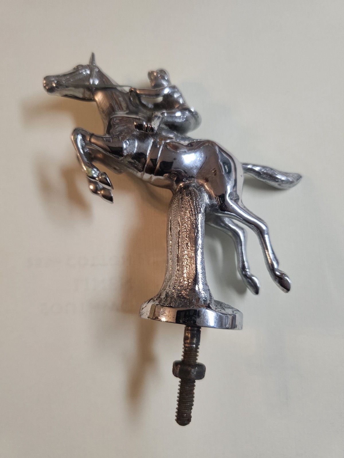 Louis Lejeune 1950\'s Horse & Jockey Car Hood Ornament Mascot British Vintage 