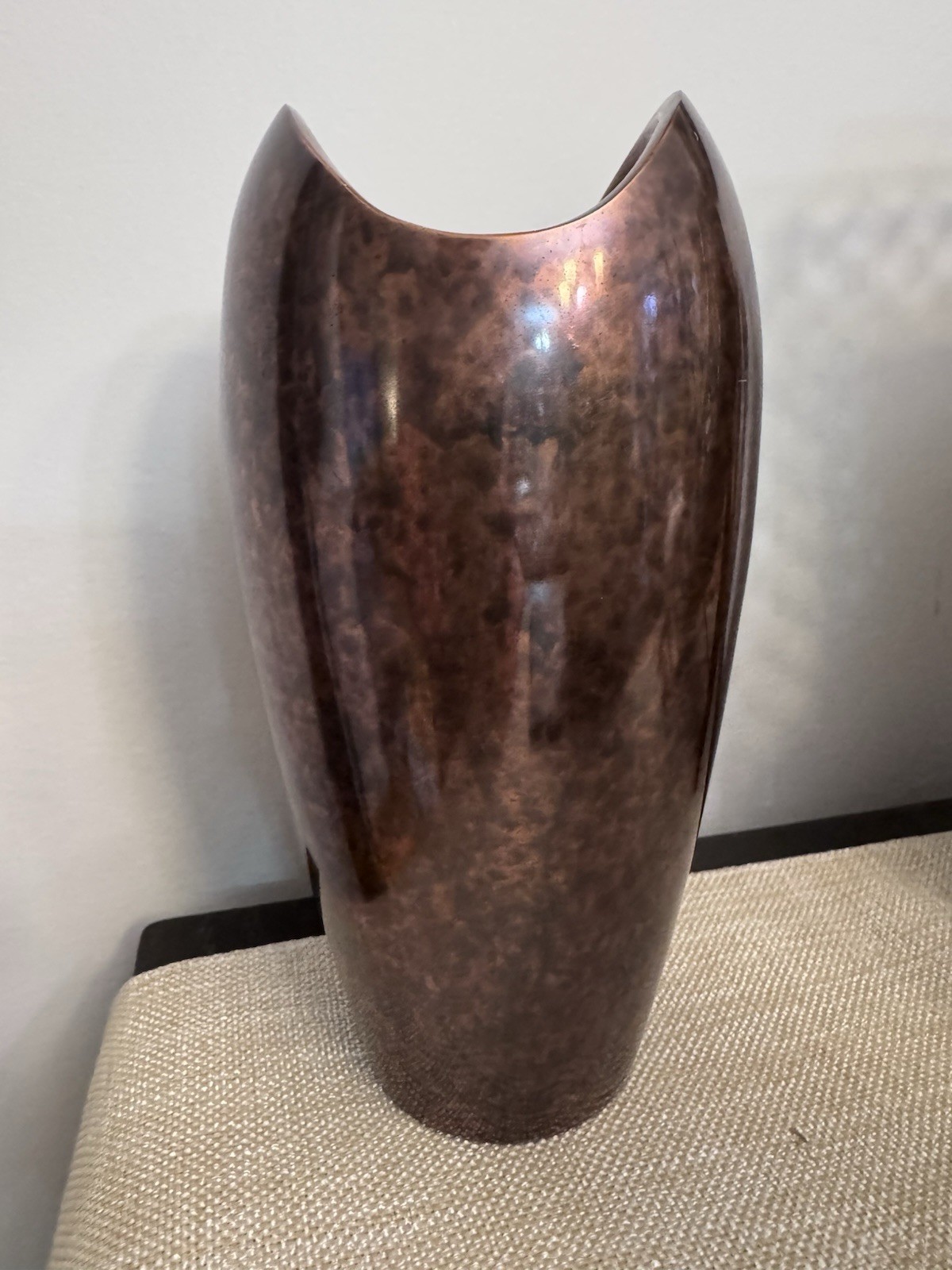 Nambe MT0434 Bronze Alloy Vase 2010 by Lou Henry Approx 7.5”