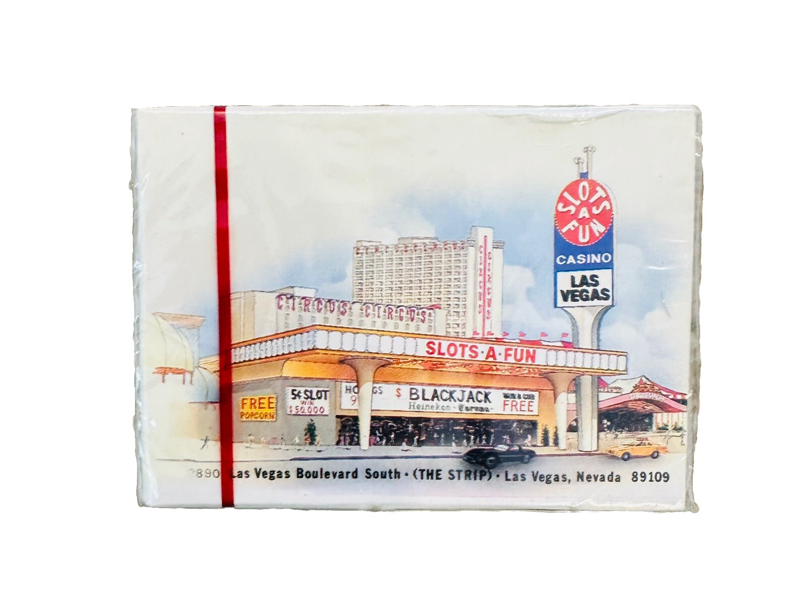 Vintage SLOTS-A-FUN Hotel Casino Las Vegas Playing Cards Deck Brand New Sealed