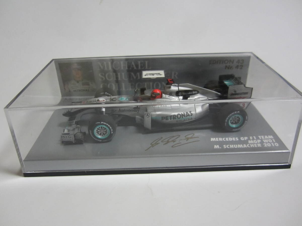 Pma Minichamps 1/43 Mercedes Fi Team Mgp W01 2010 No3 Michael Schumacher Pitot T