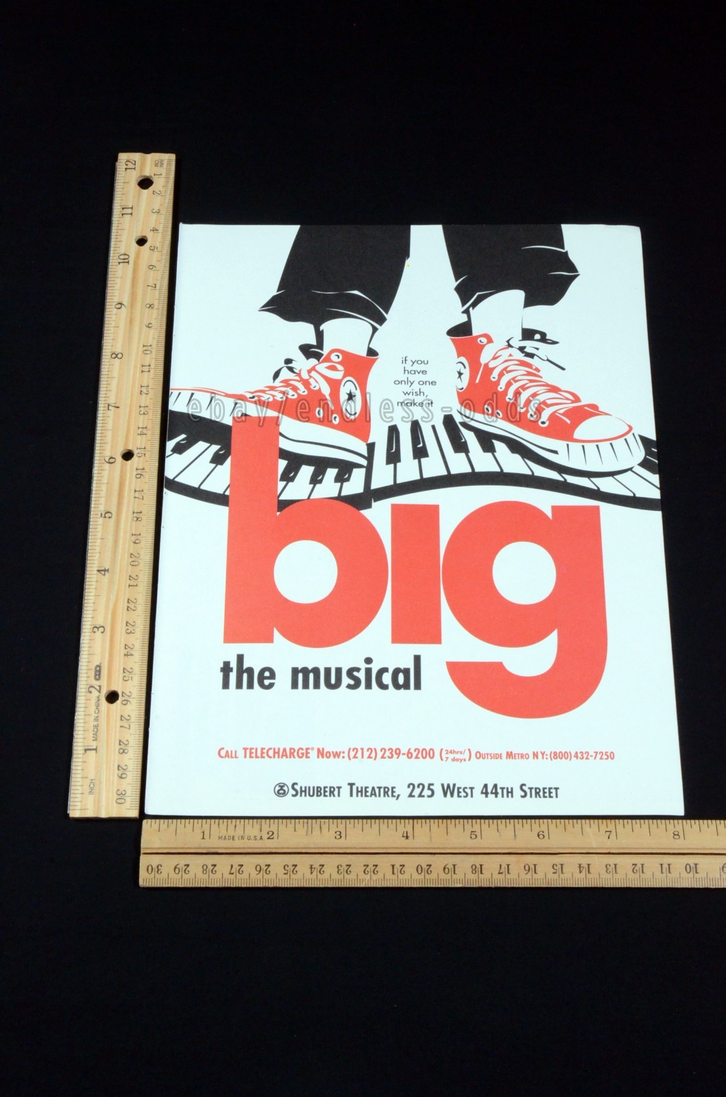 1996 Big The Musical Broadway Shubert Theatre Magazine Page Print Ad Poster 90s