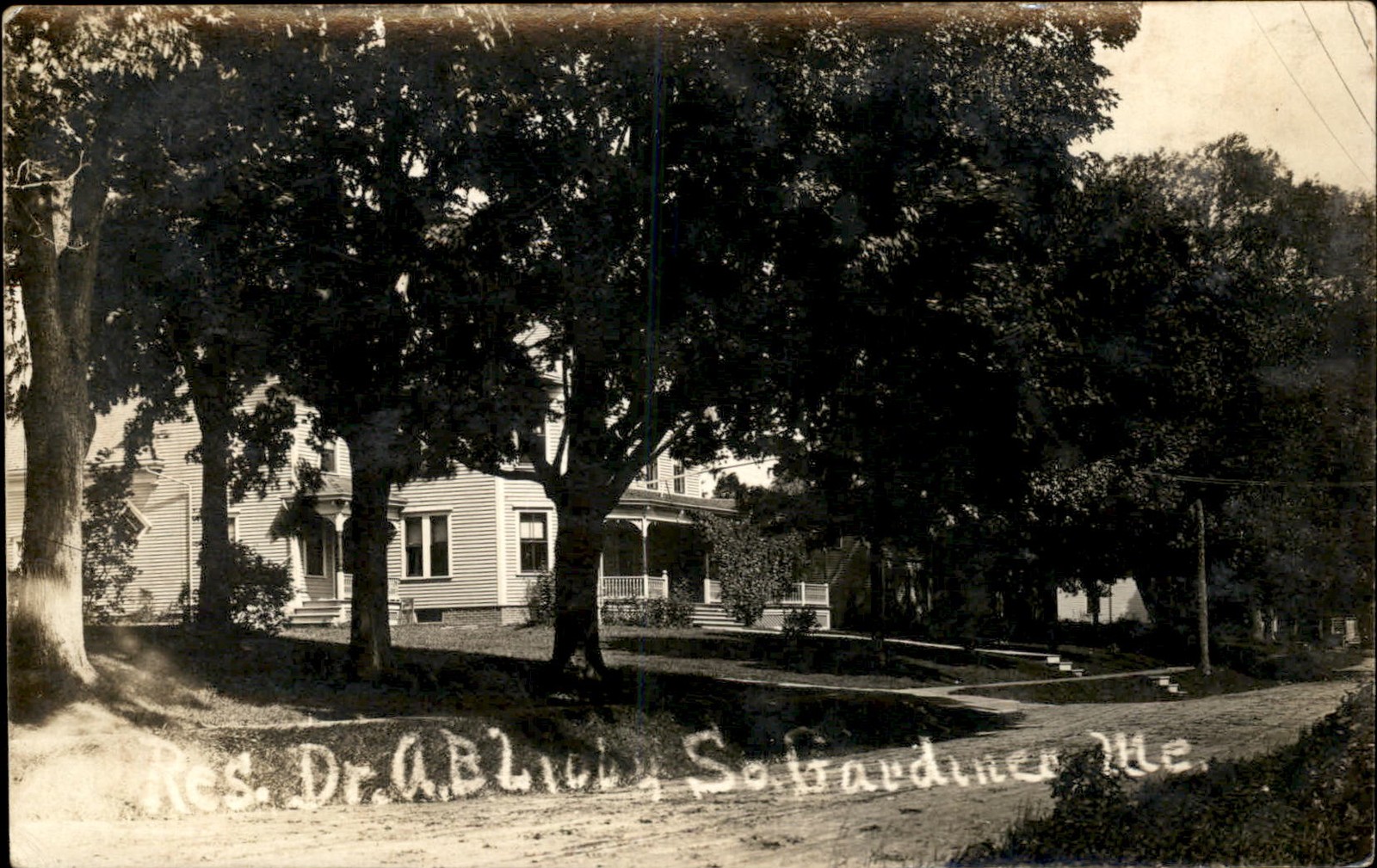 South Gardiner Maine ME c1900s-10s Real Photo Vintage Postcard