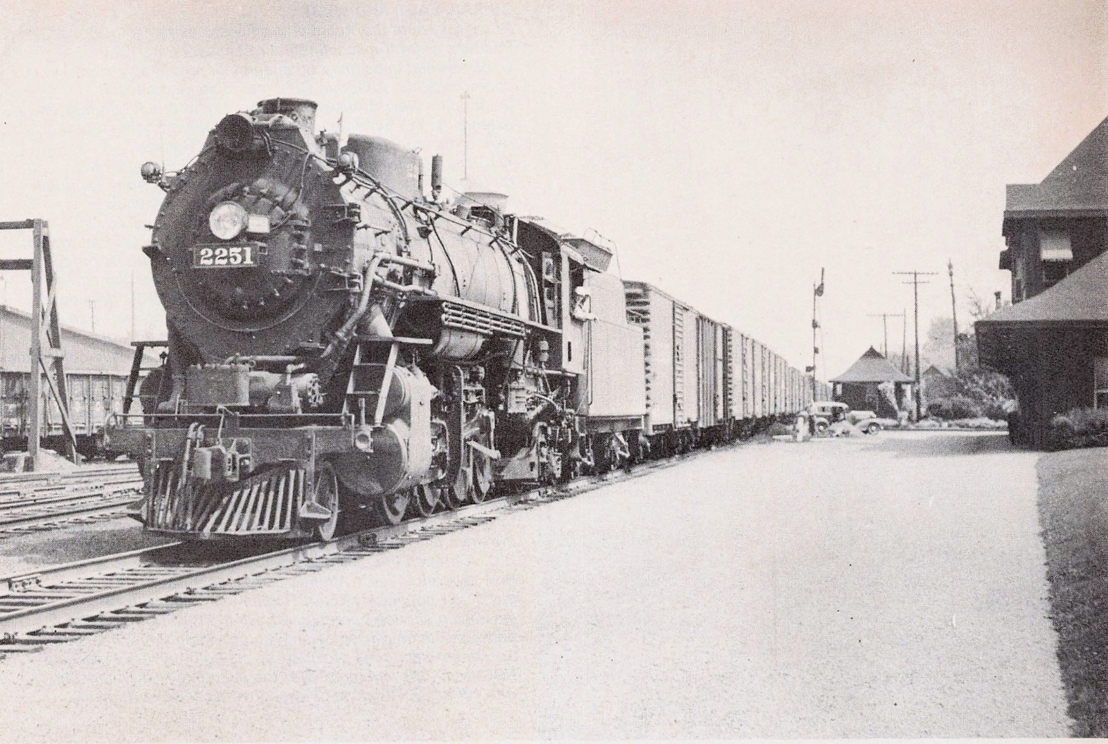 Wabash 2251 St Thomas Station Ontario Chemainus 1044 Steam Trains Vtg Mag Image