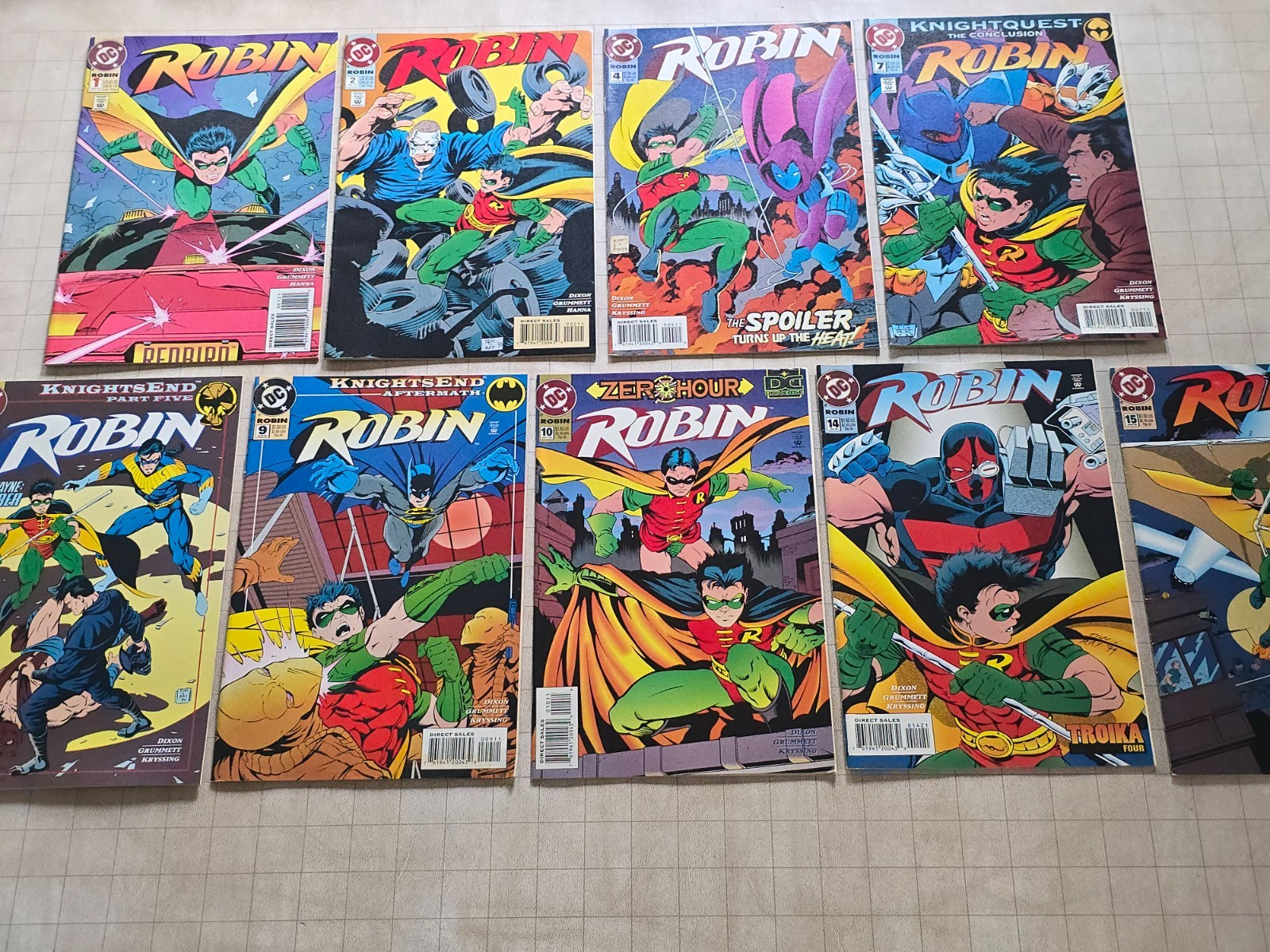 Robin 1,2,4,7,8,10,14 & 15 DC Comics (1993) 1st cover appearance of Spoiler