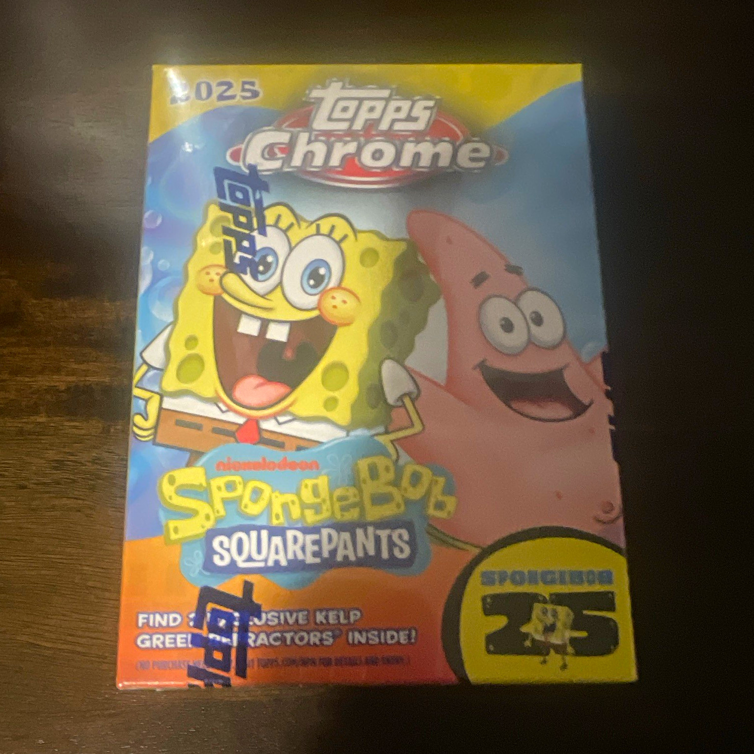 Topps 2025 Chrome SpongeBob SquarePants 25th Anniversary Box 60 Cards
