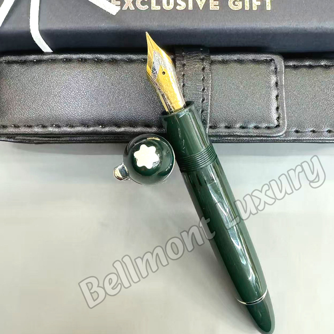 MONTBLANC Meisterstuck Dark Green Precious Resin Fountain Pen With Box