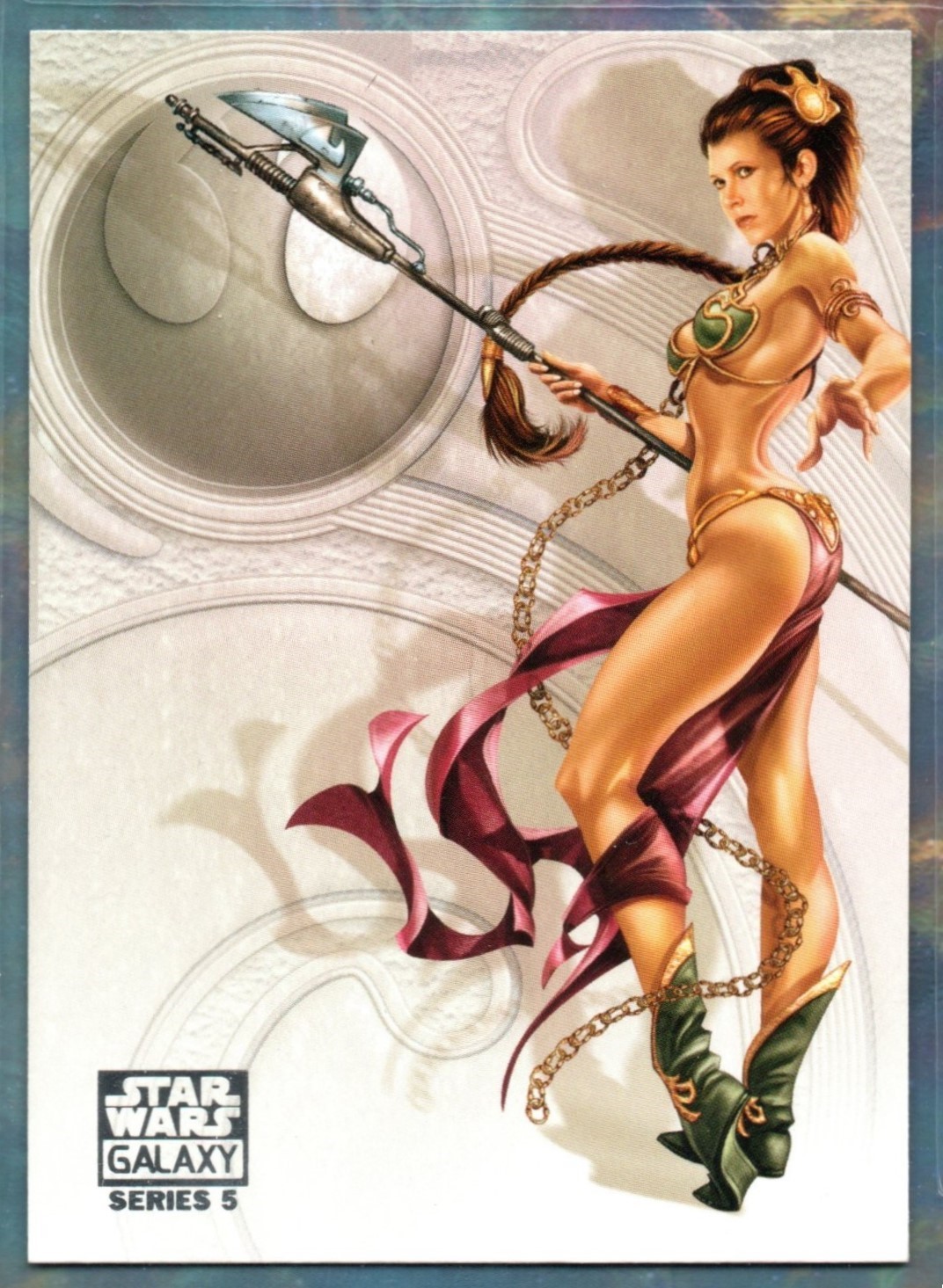 2010 Topps Star Wars Galaxy Series 5 BASE Card #73 / LEIA & HAN Slave Leia READ