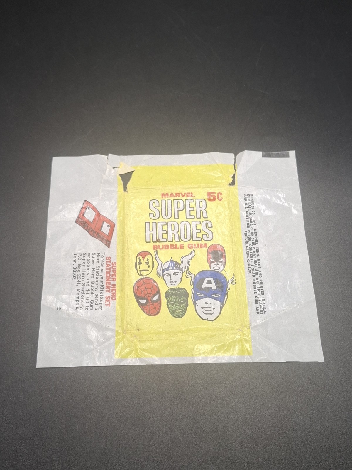 Vintage 1966 Donruss Marvel Super Heroes Wax Pack Wrapper