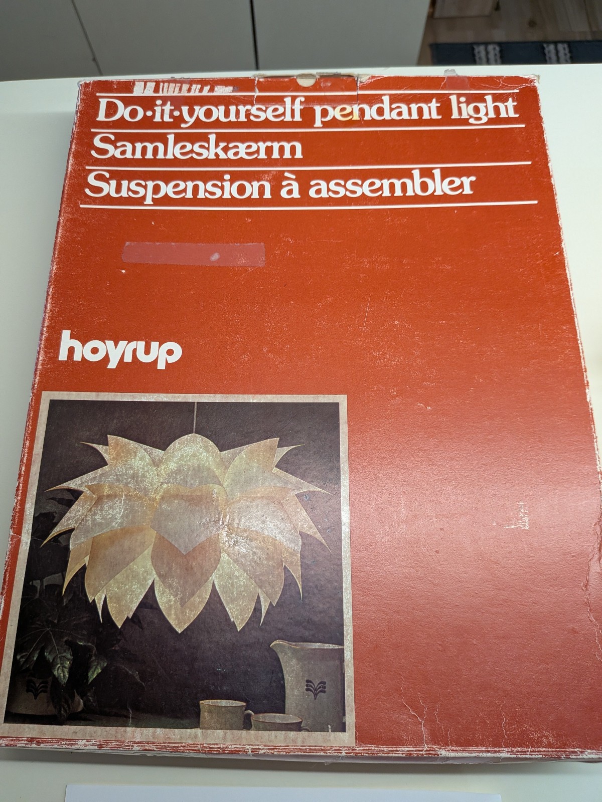 Vintage Cactus Pendant Samleskaerm HOYRUP MCM Danish Modern  DIY Kit