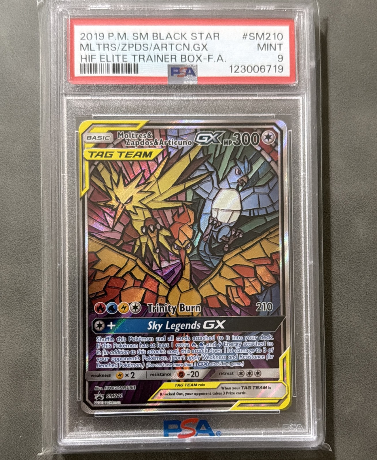 Moltres & Zapdos & Articuno GX SM210 Sm Holo