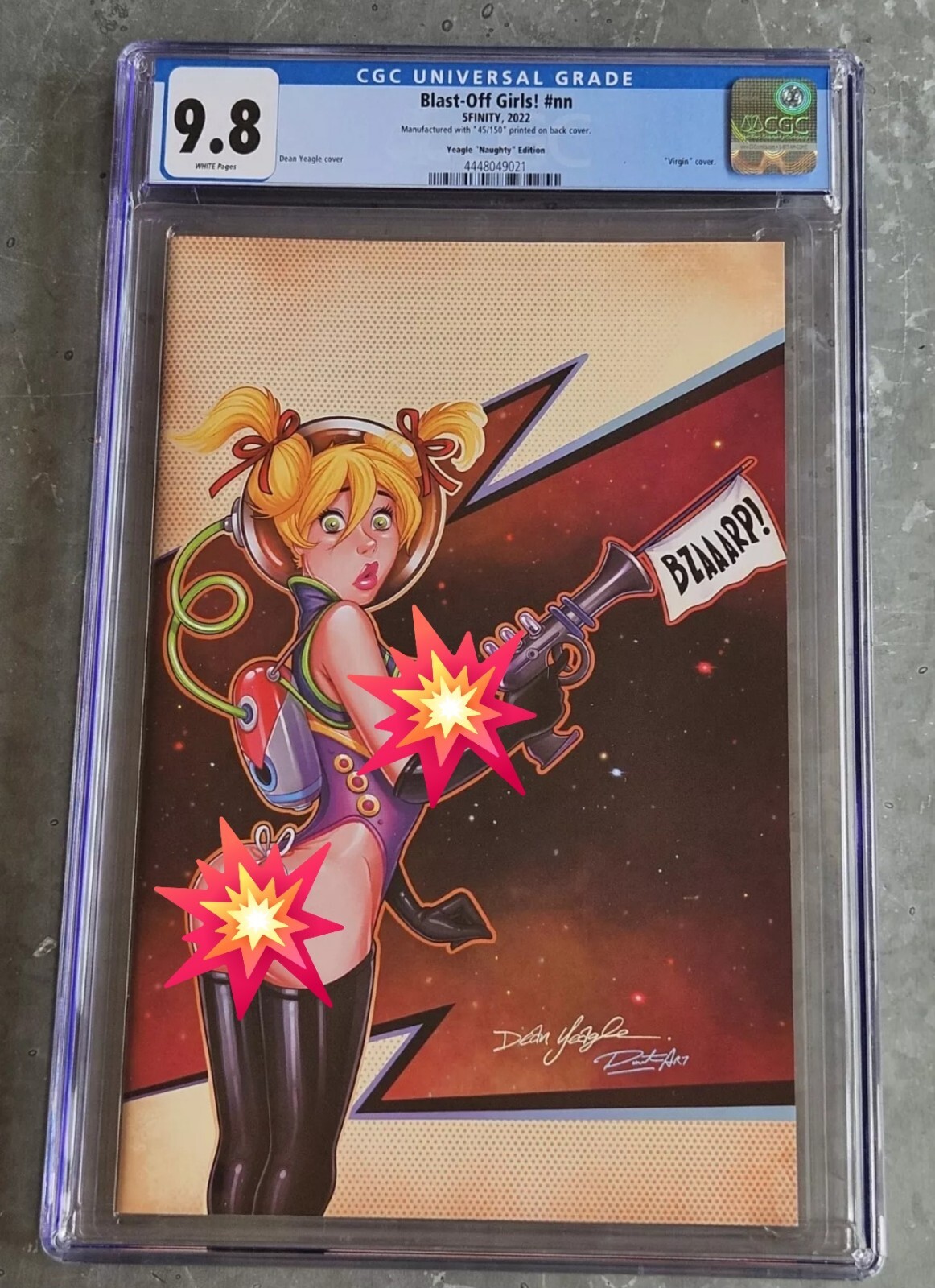 RARE Blast-Off Girls  CGC 9.8 DEAN YEAGLE BZAAARP Variant Kickstarter #45/150