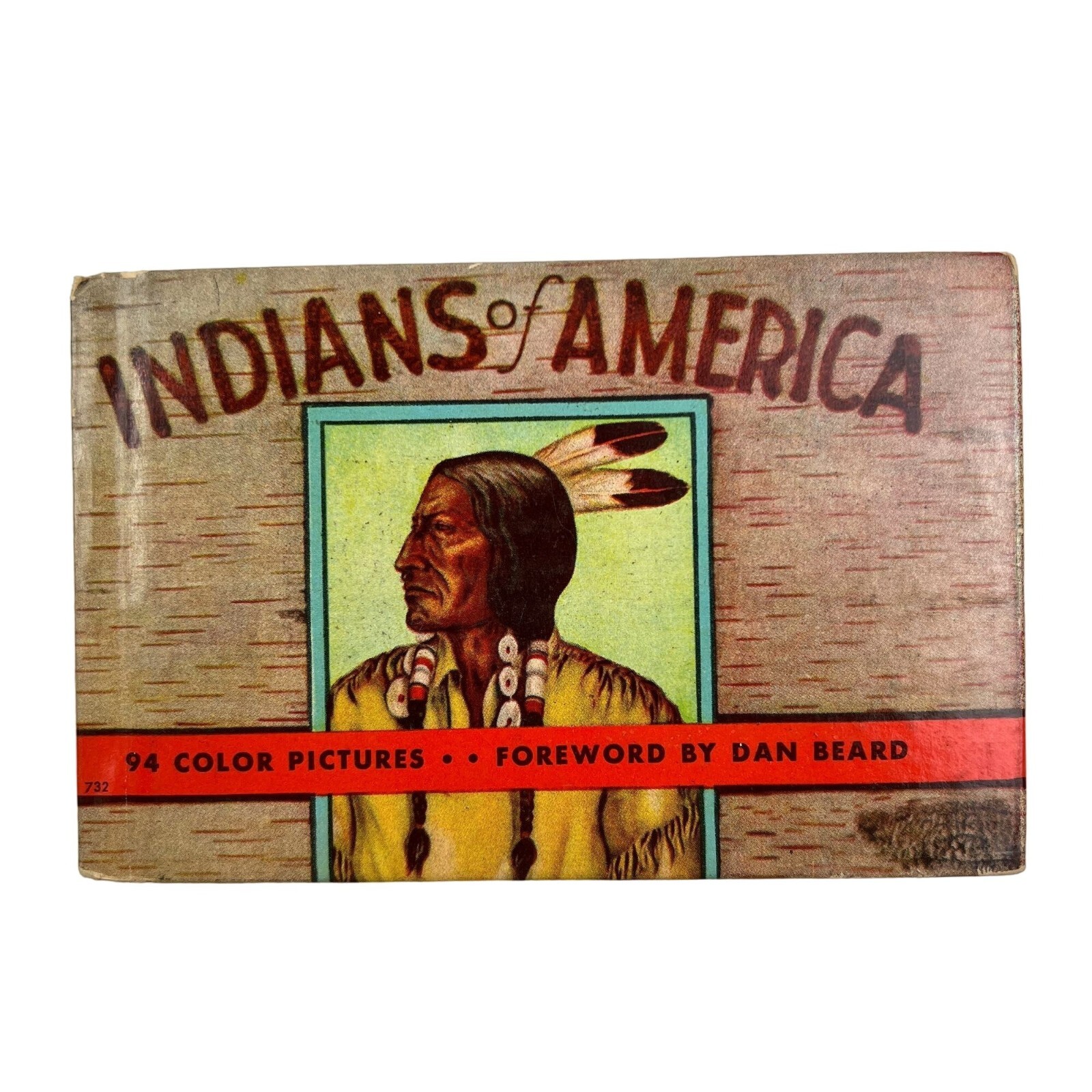 Original 1935 INDIANS OF AMERICA Book - Color Illustrations - Native American