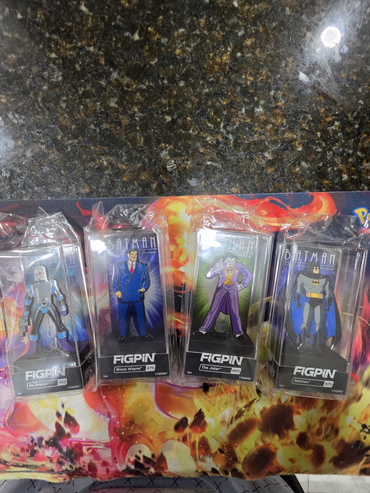 FiGPiN Batman: The Animated Series 4-Pin Set Batman Joker Bruce Freeze #475-482