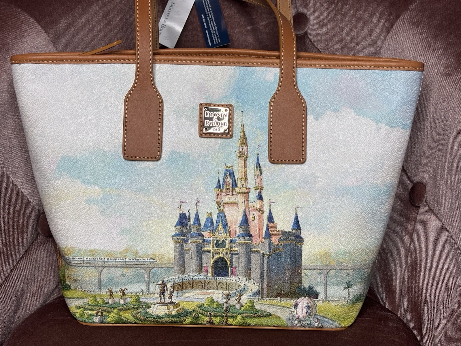 IN HAND 2026 Walt Disney World 55th Anniversary Dooney & Bourke Parks Tote Bag