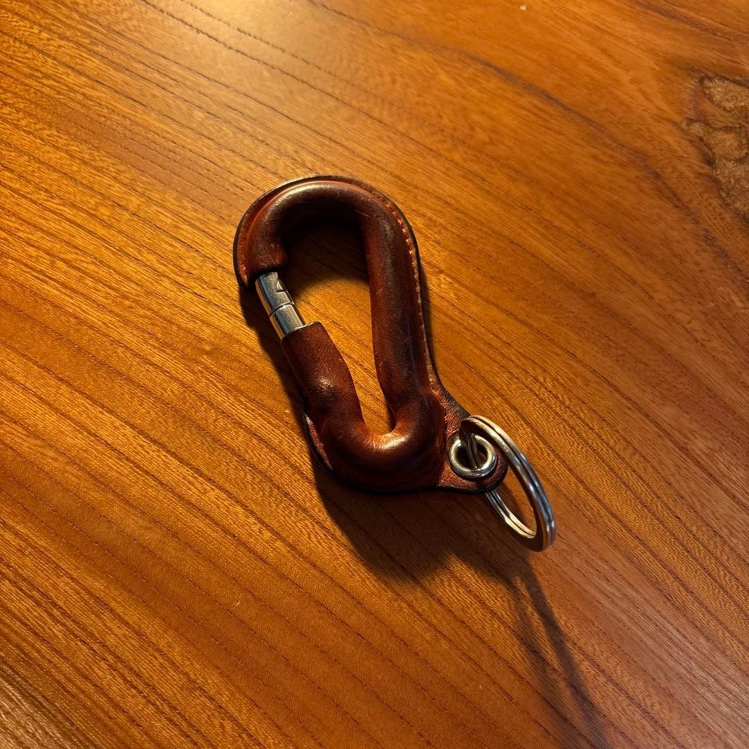 COACH Leather Carabiner Keyring COACH Leather Carabiner Keyring