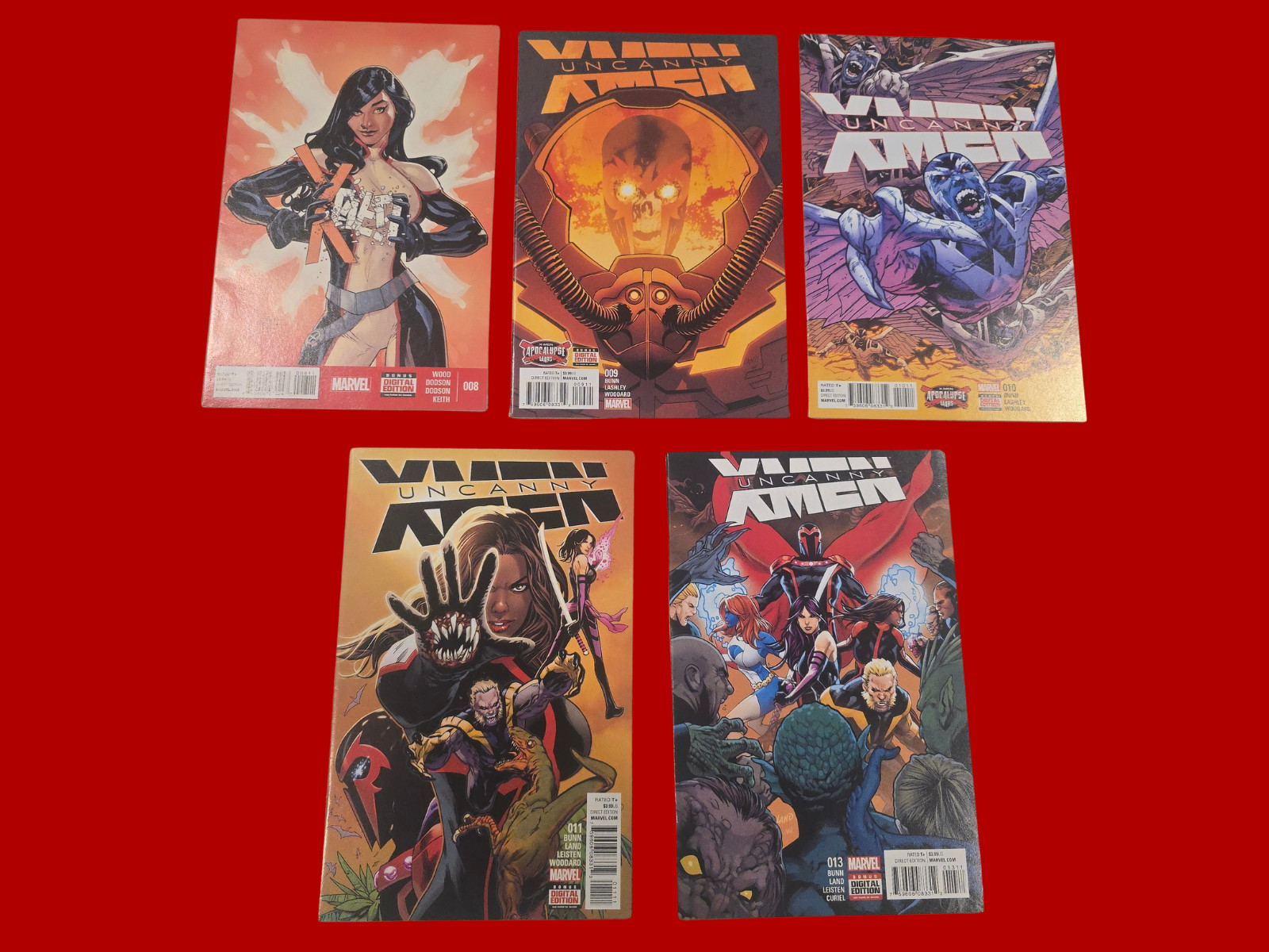 X-Men Uncanny X-Men #8 #9 #10 #11 #13 Marvel Comics 2014 2016 Lot