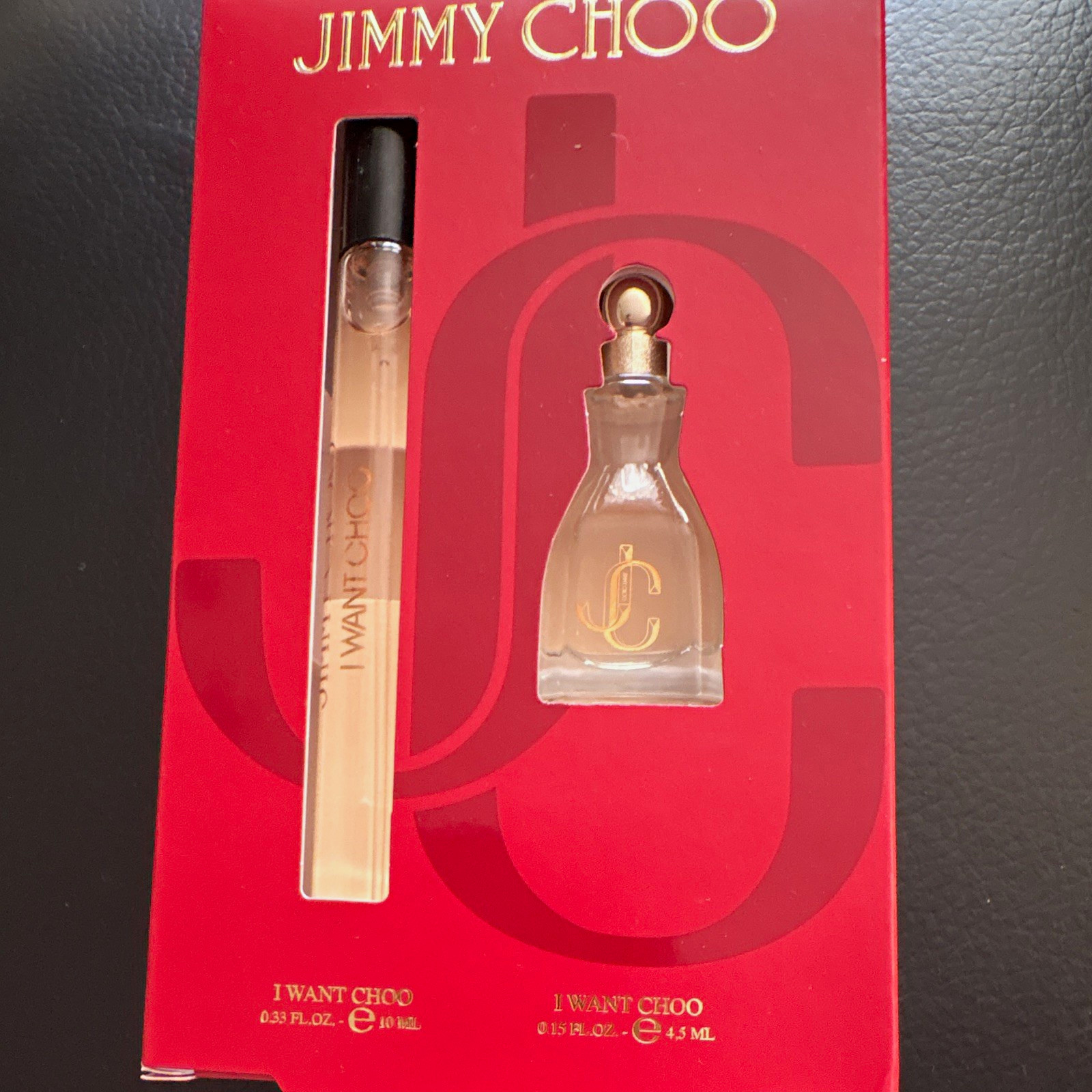 Jimmy Choo I Want Choo Eau de Parfum Set 10 mL Spray &4.5 mL Mini Bottle Gift 