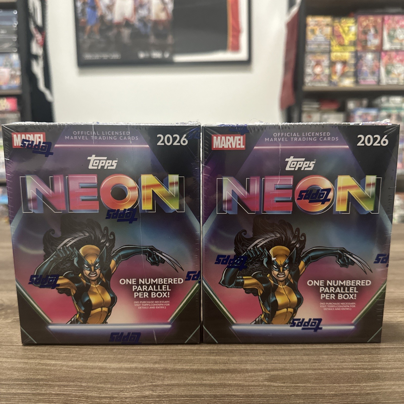 2026 Topps Marvel Neon Mega Box New Factory Sealed In Hand - Lot of 2 SHIPS ASAP