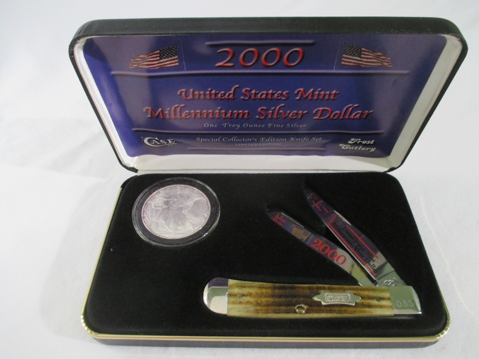 Case XX 2000 Millennium Collectors Edition with Trapper and Silver Coin