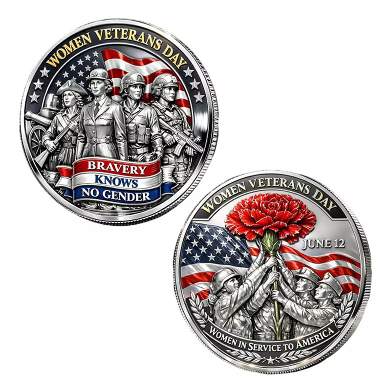 Women Veterans Challenge Coin Military Day Collectable 1-pc