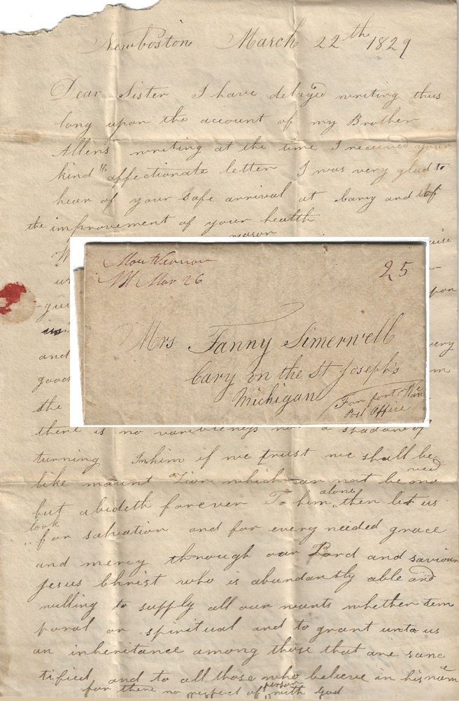 1829 - Letter about Christianizing the Pottawattamie Indians of Michigan